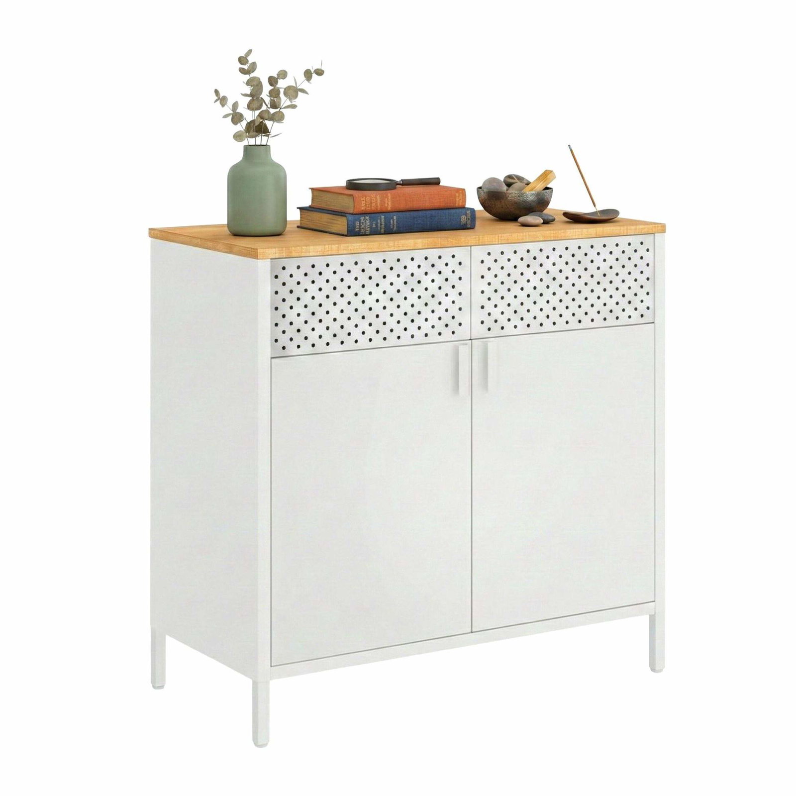 Förvaringsskåp i metall – justerbara hyllor, 2 dörrar | Hem & Hobby | Pryloteket