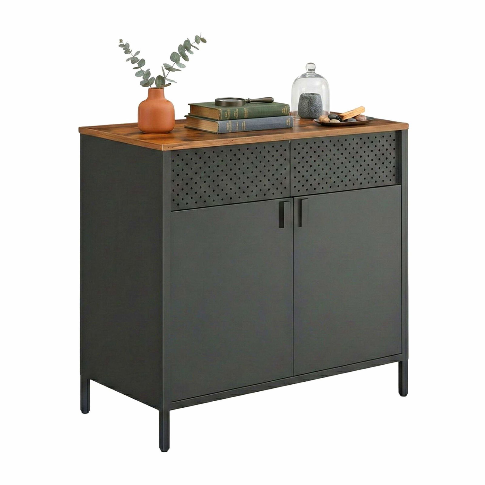 Förvaringsskåp i metall – justerbara hyllor, 2 dörrar | Hem & Hobby | Pryloteket