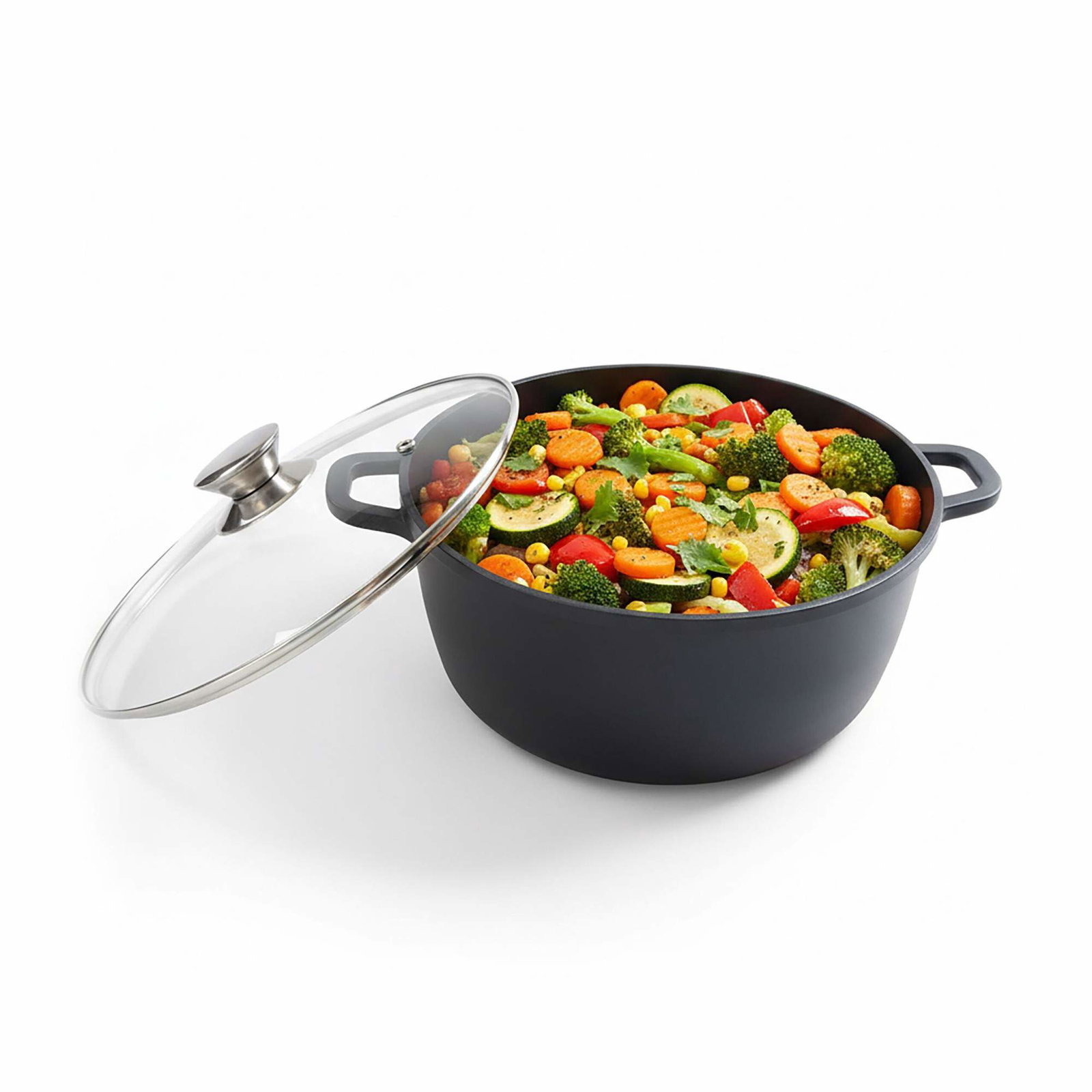 Bräseringsgryta med glaslock – Non-stick, gjuten aluminium | Hem & Hobby | Pryloteket