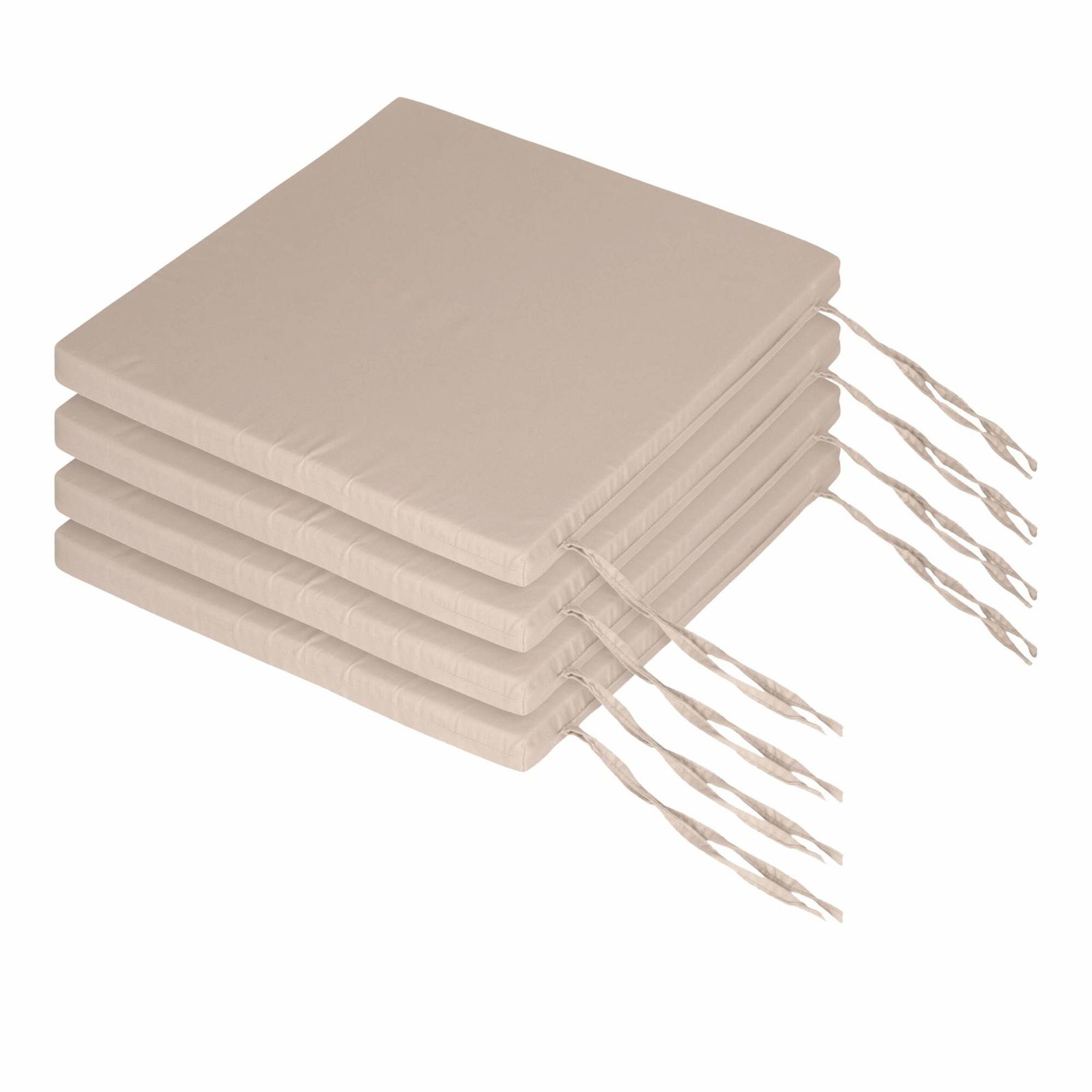 Firkantede stolehynder med bånd – sæt med 4