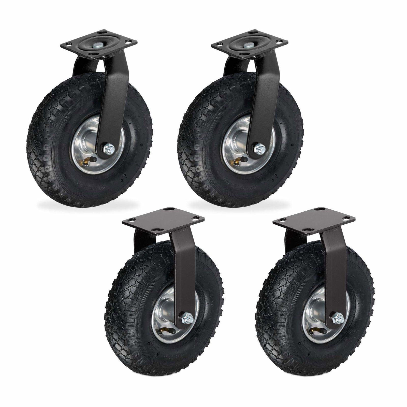 Pneumatisk hjulsæt – kraftig, drejelig og fast