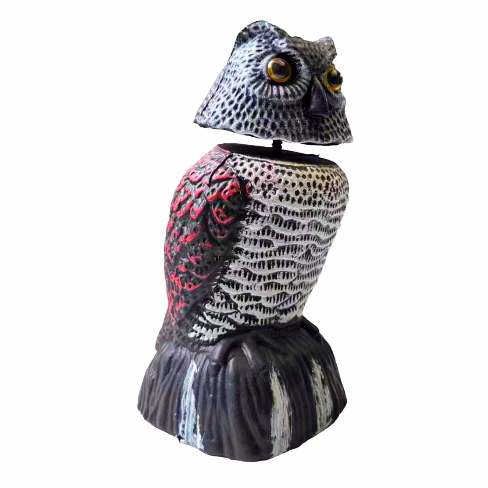 Fugleskræmmende ugle med vaklende hoved – 20 cm