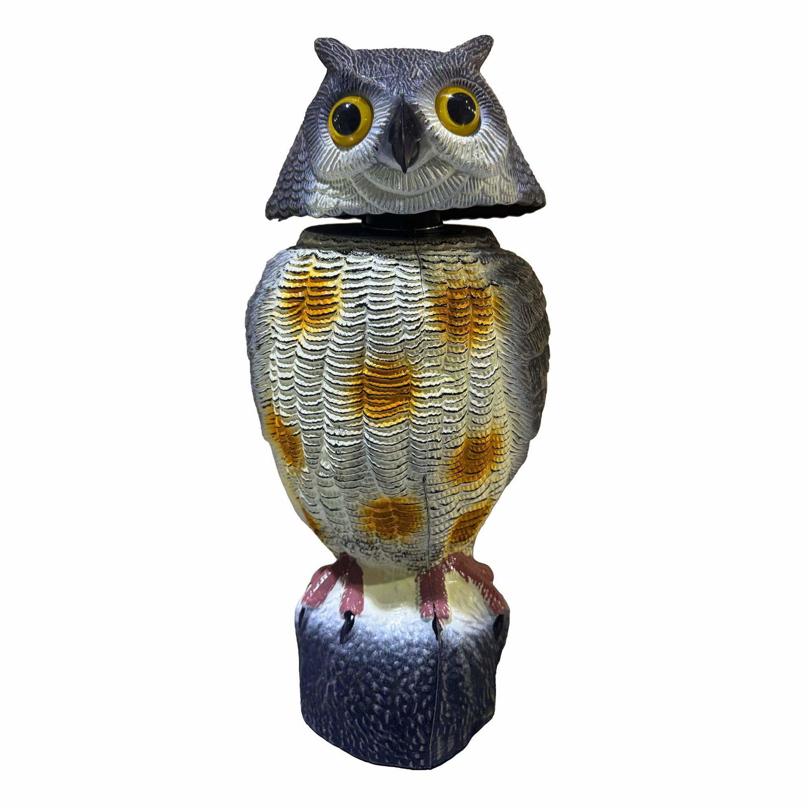 Fugleafskrækkende uglelokke med vaklende hoved