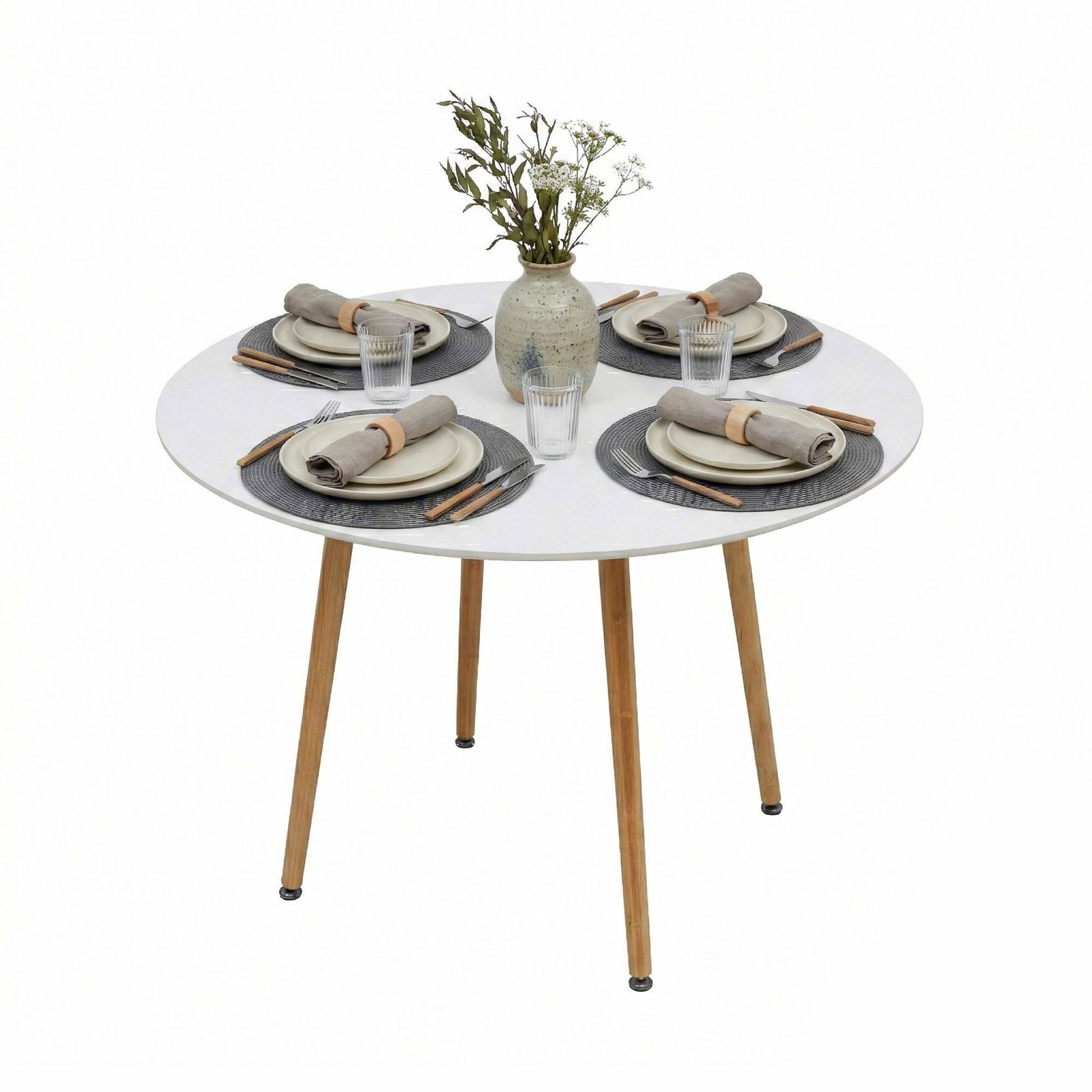 Runt matbord – bambuben, plats för 4 | Hem & Hobby | Pryloteket