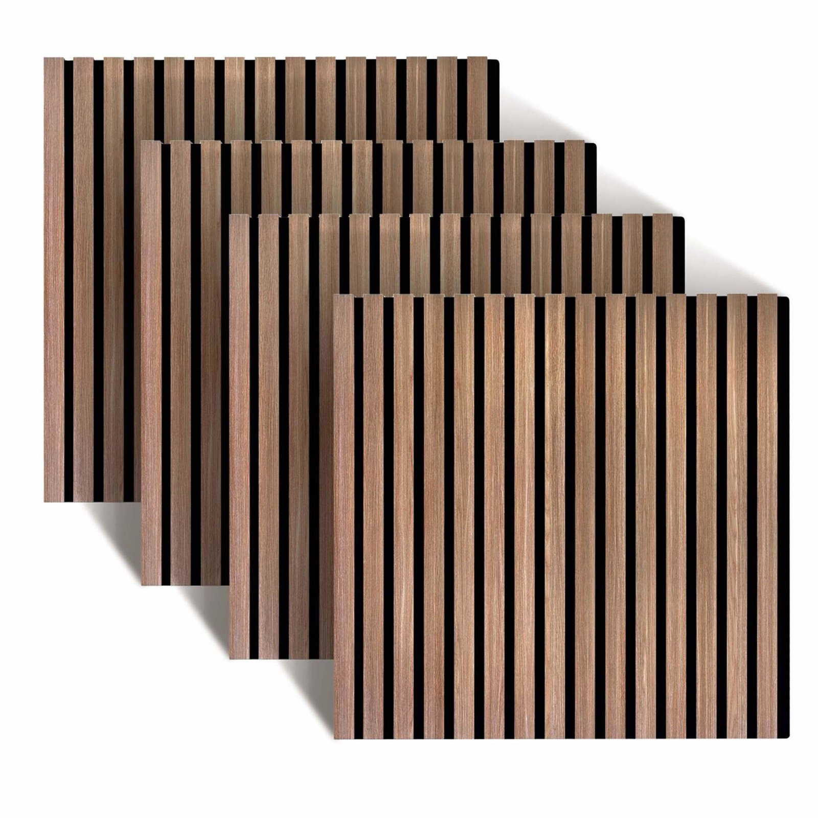 Akustiske vægpaneler, 60x60cm, sæt med 4, lydabsorberende