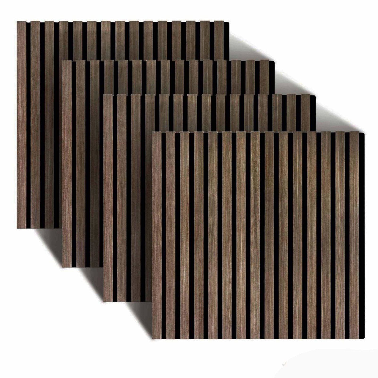 Akustiske vægpaneler, 60x60cm, sæt med 4, lydabsorbering