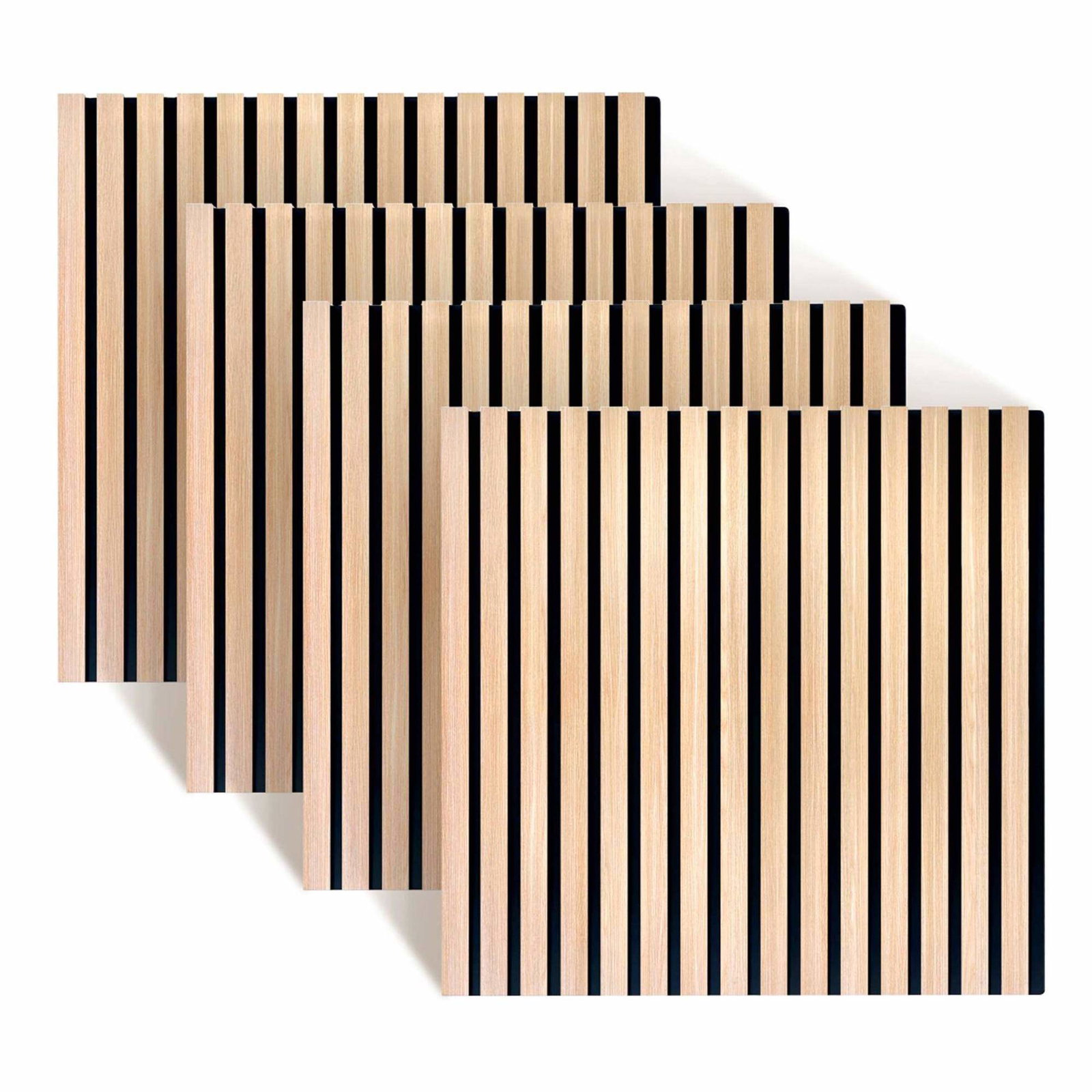 Akustiske vægpaneler, 60x60cm, sæt med 4, lydabsorberende