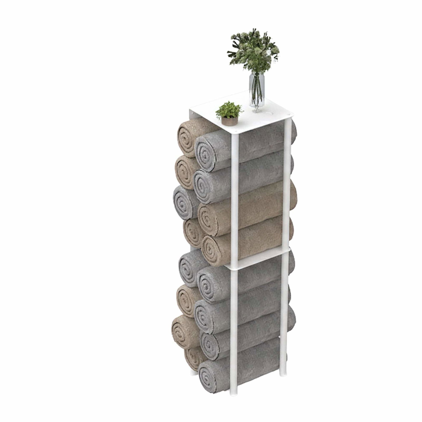 Vægmonteret håndklædestativ – Pladsbesparende metalopbevaring