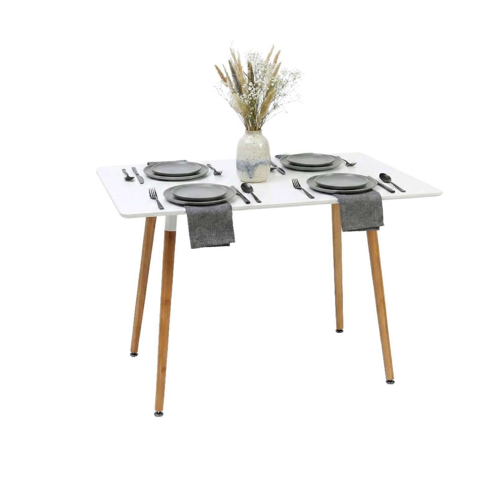 Fyrkantigt matbord med bambuben – Plats för 4 | Hem & Hobby | Pryloteket