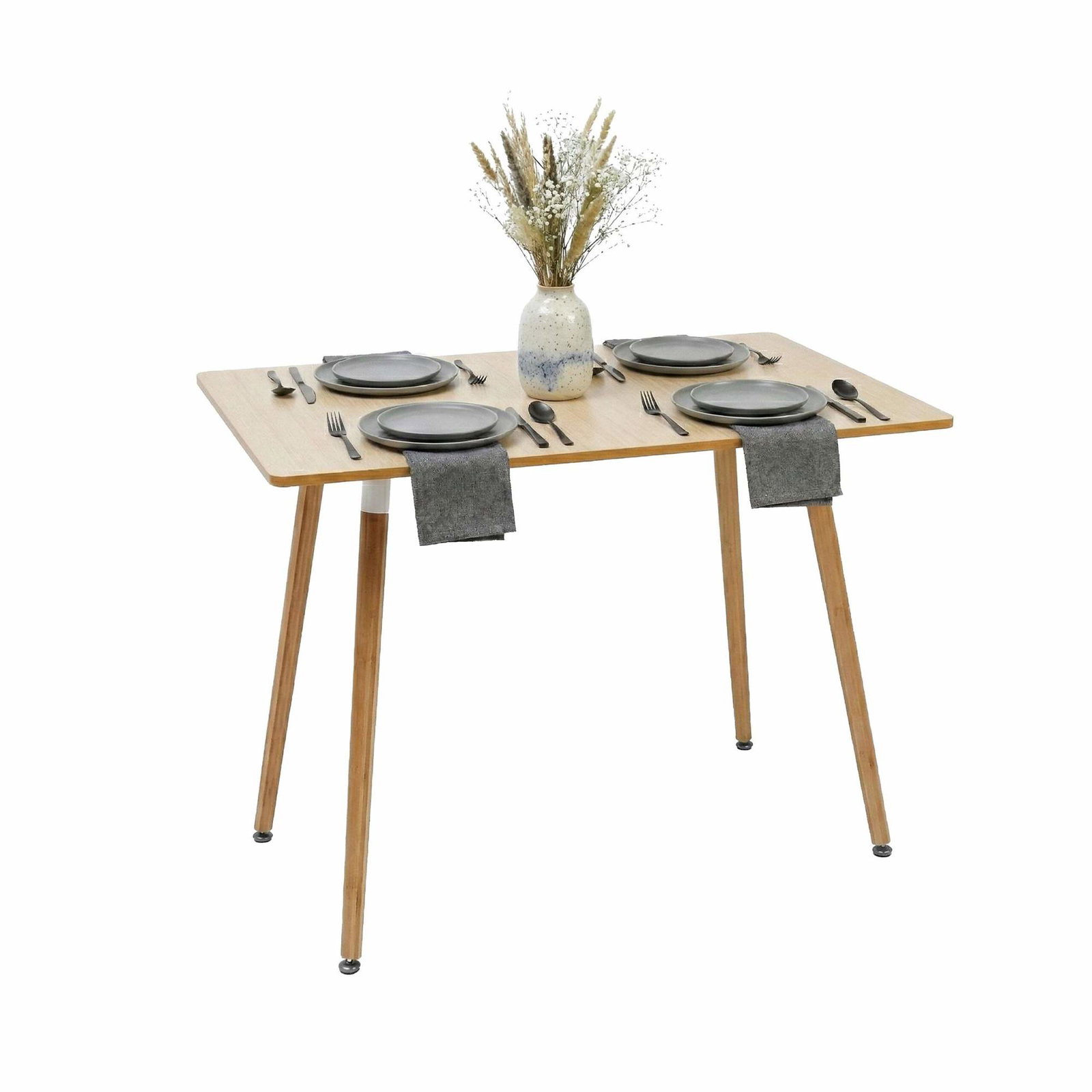 Fyrkantigt köksbord – bambuben, plats för 4 | Hem & Hobby | Pryloteket