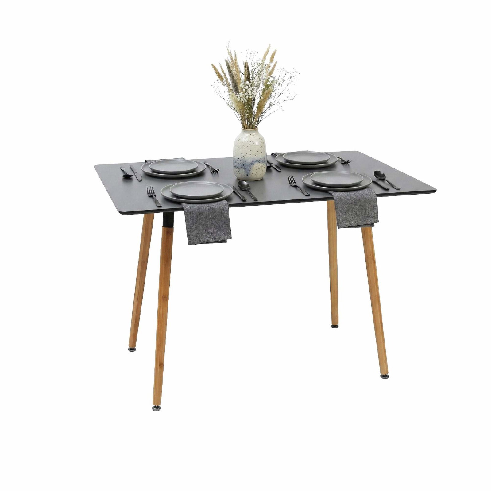 Fyrkantigt matbord – bambuben, plats för 4 | Hem & Hobby | Pryloteket