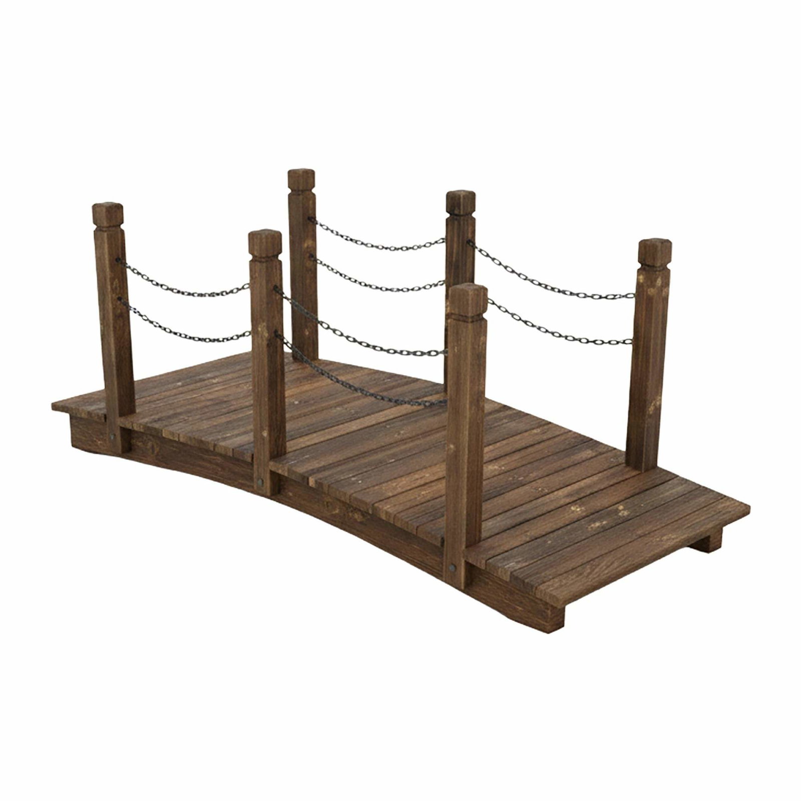 Træhavebro med kæder – Vejrbestandig gran