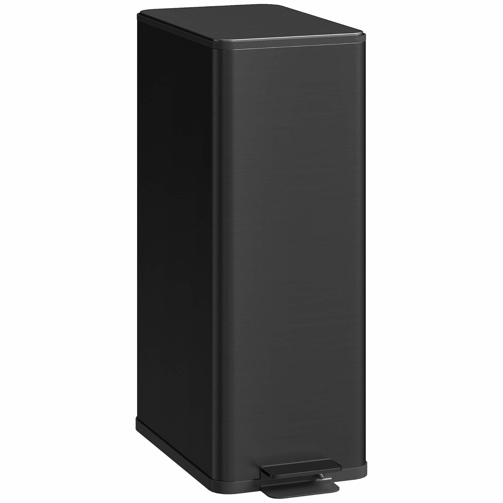 20L skraldespand – Soft-Close låg, lugtkontrol, sort rustfrit stål