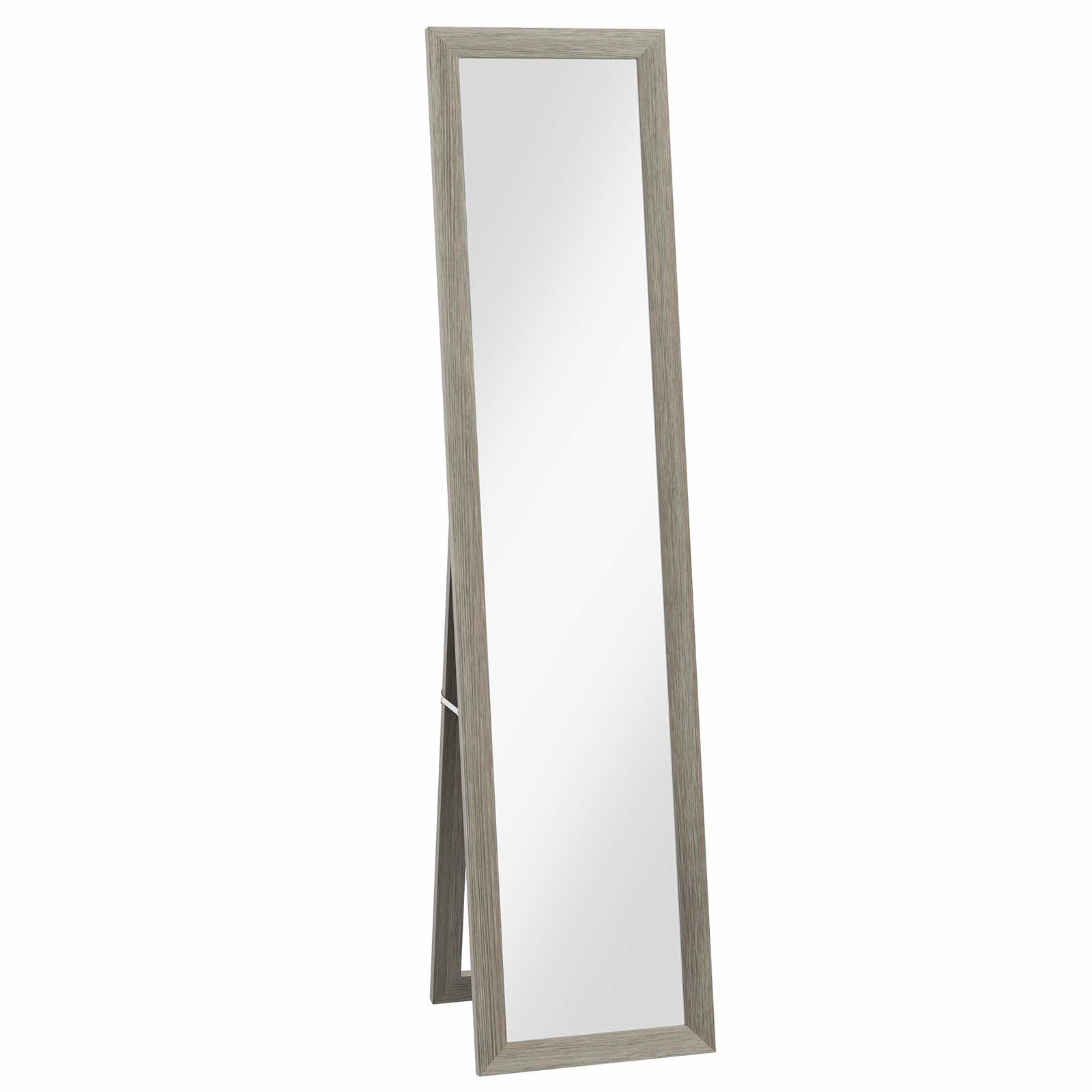 Helfigursspejl – 37x157 cm, grå, til væg- eller gulvbrug