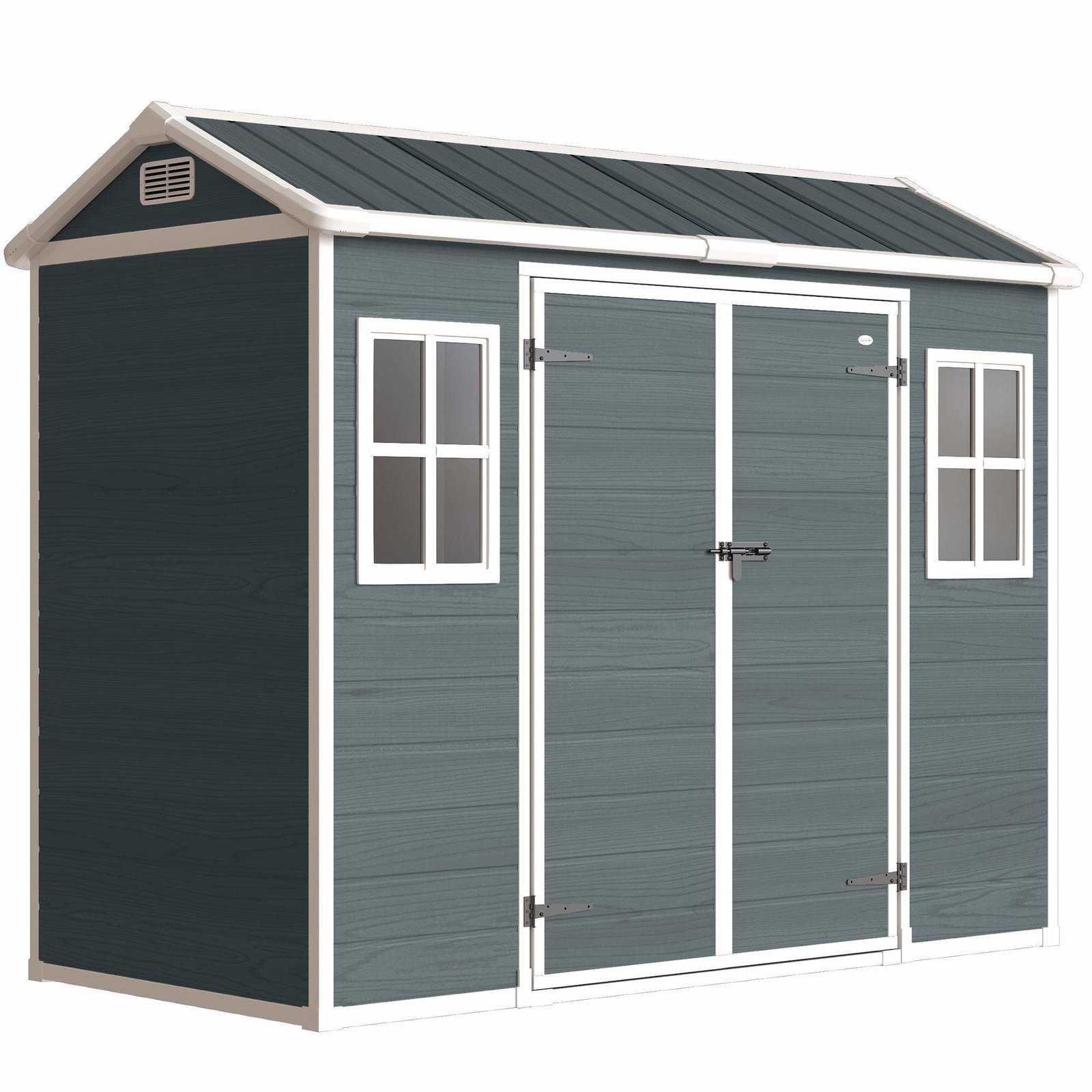 Haveskur 2,77 m² – Trælook, Dobbeltdøre, Ventilation