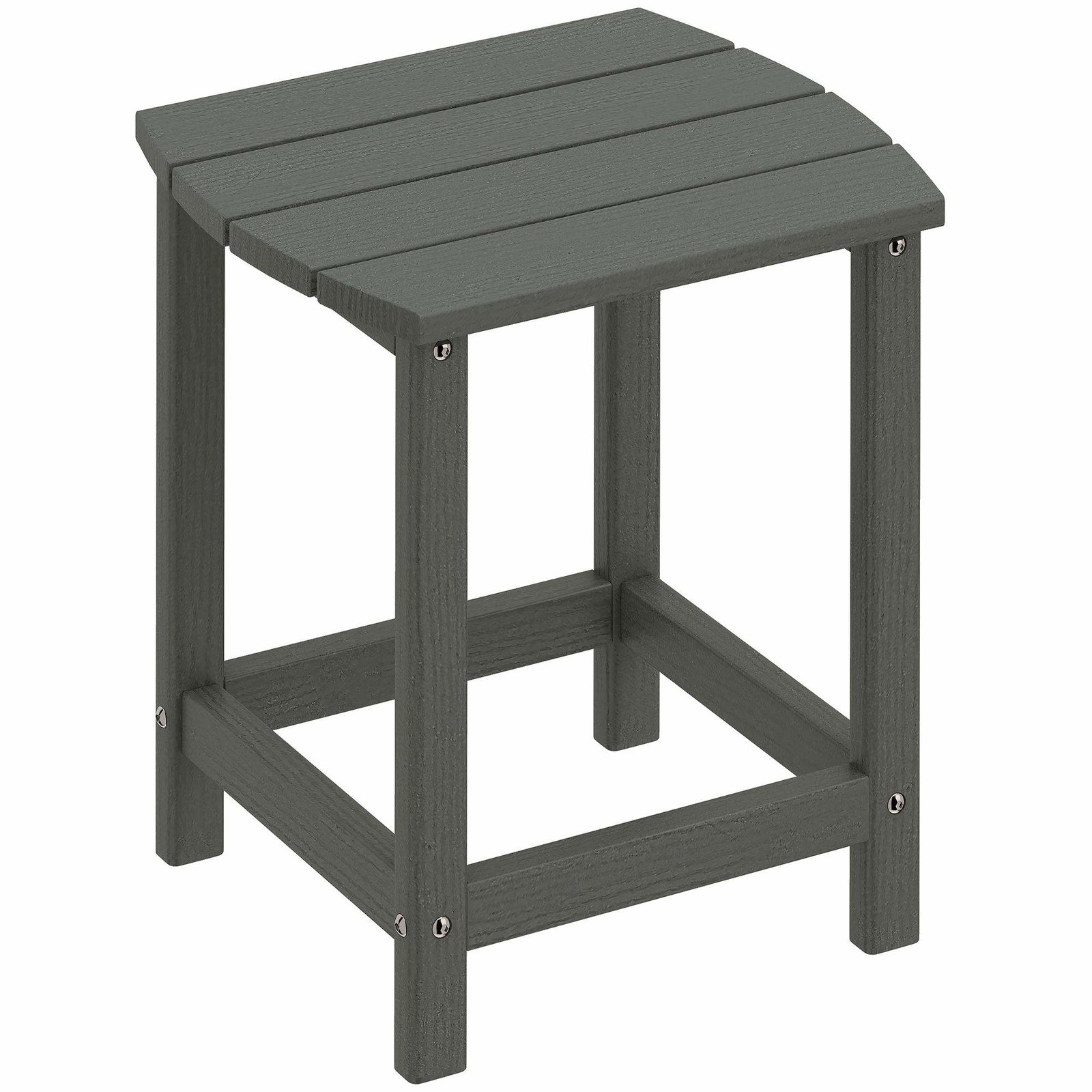 Vejrbestandigt HDPE udendørsbord – gråt, 48x37x46 cm