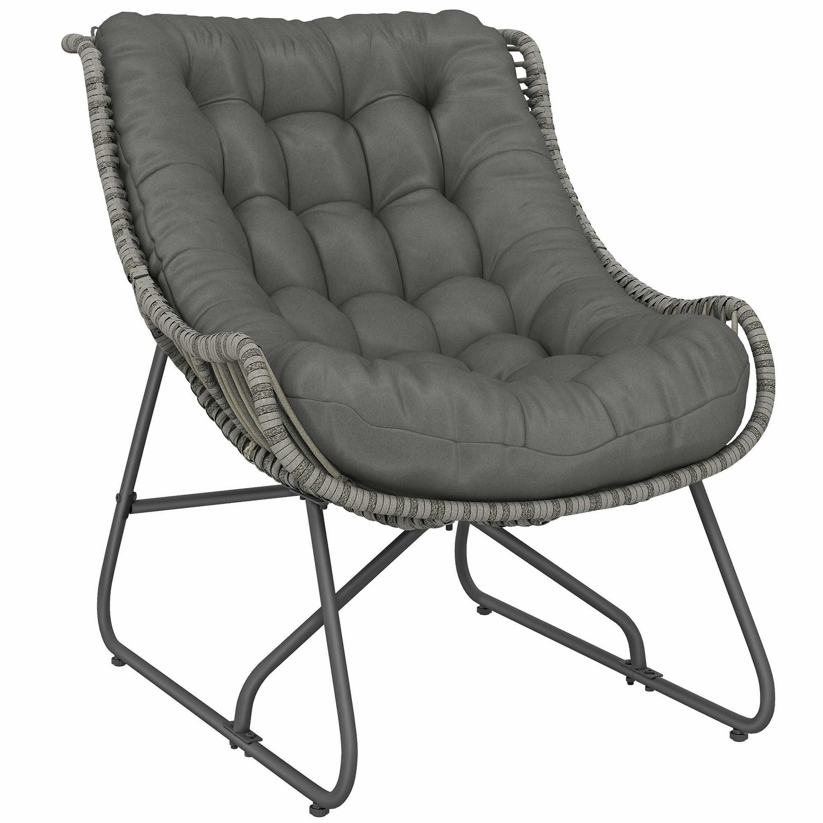 Udendørs rattanstol med hynde – Holdbar og behagelig