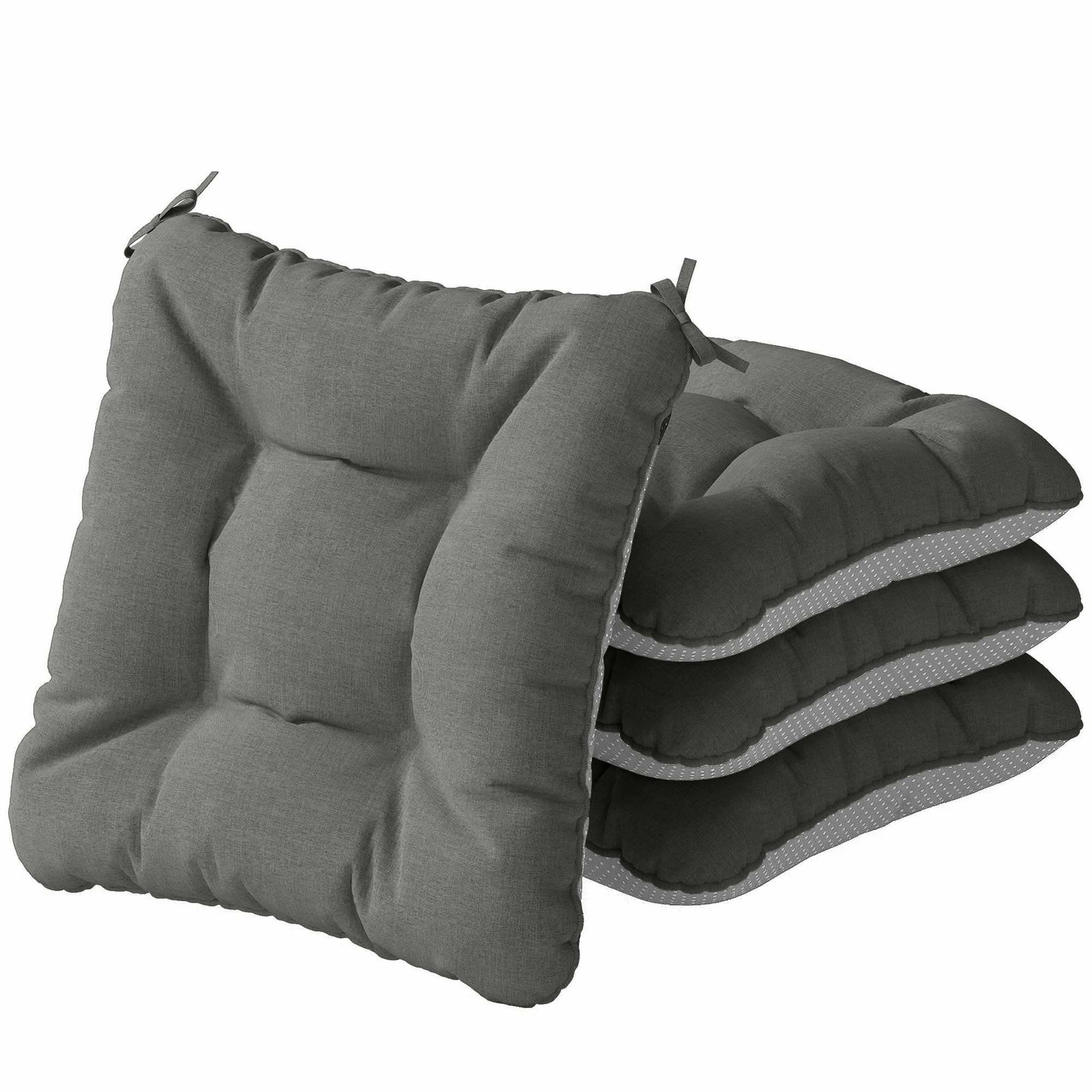 Skridsikre udendørs siddehynder – 4 stk., 39,5 cm