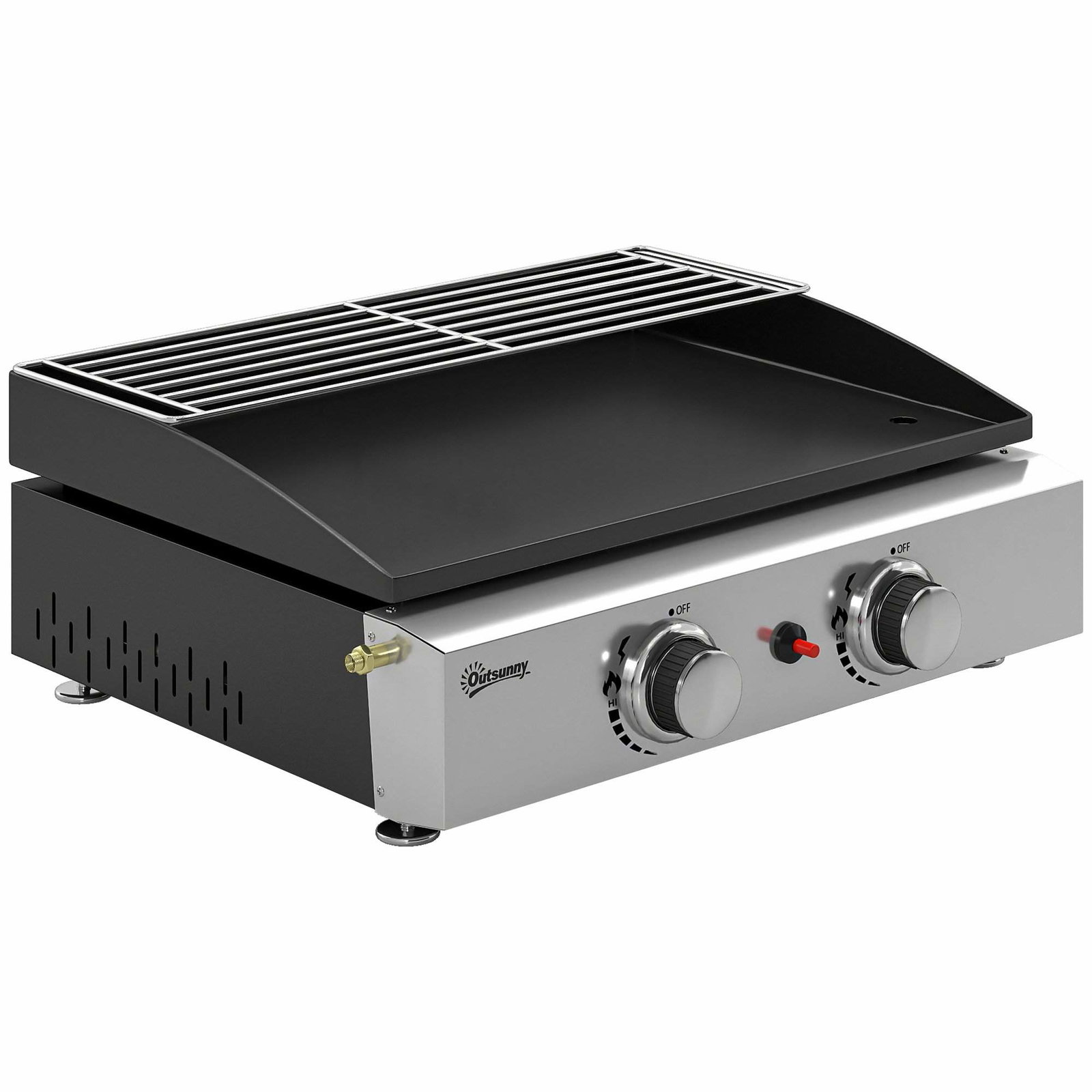 Bærbar 5KW gasgrill – Dobbelt brænder, nem rengøring