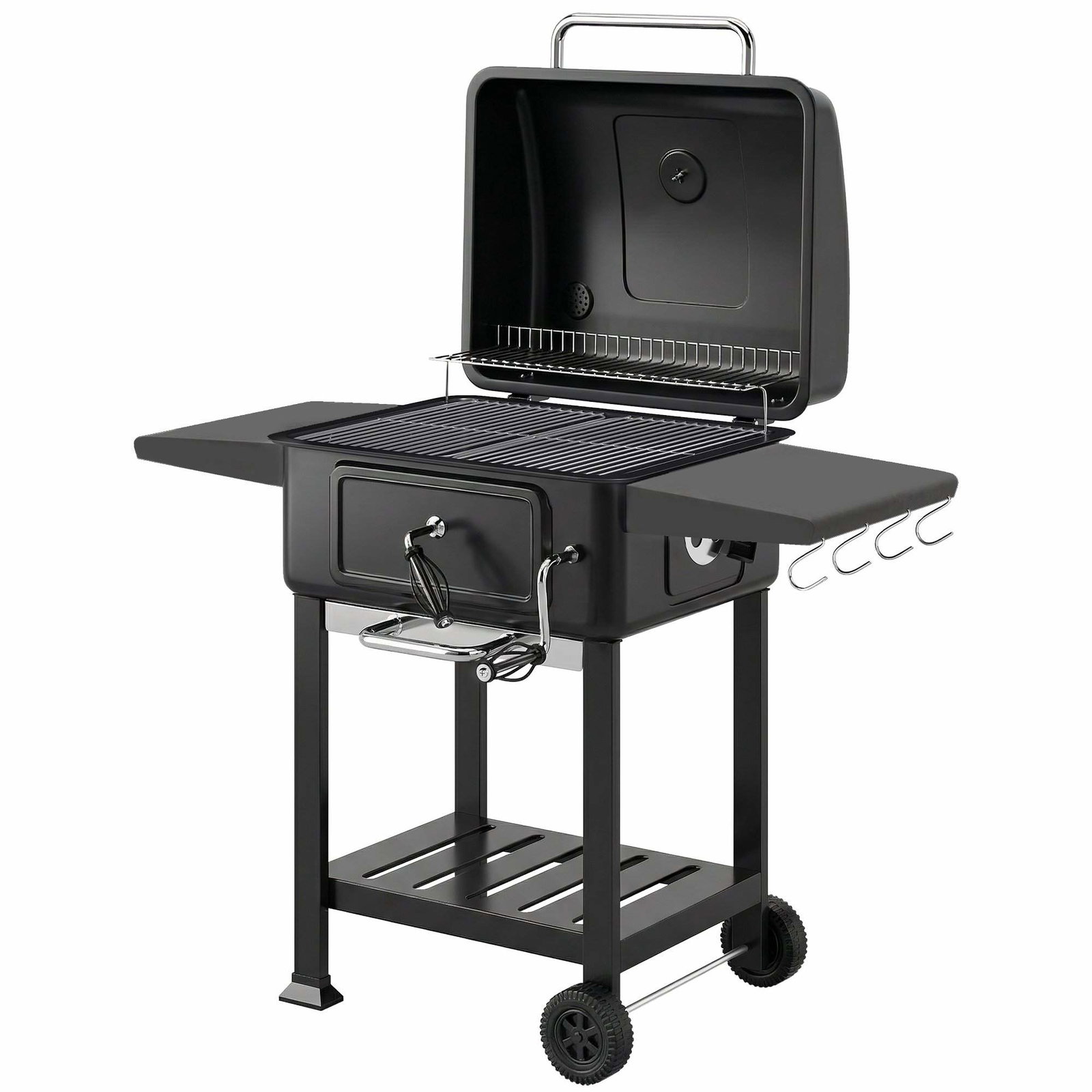 Kulgrill med justerbar kulpande og termometer