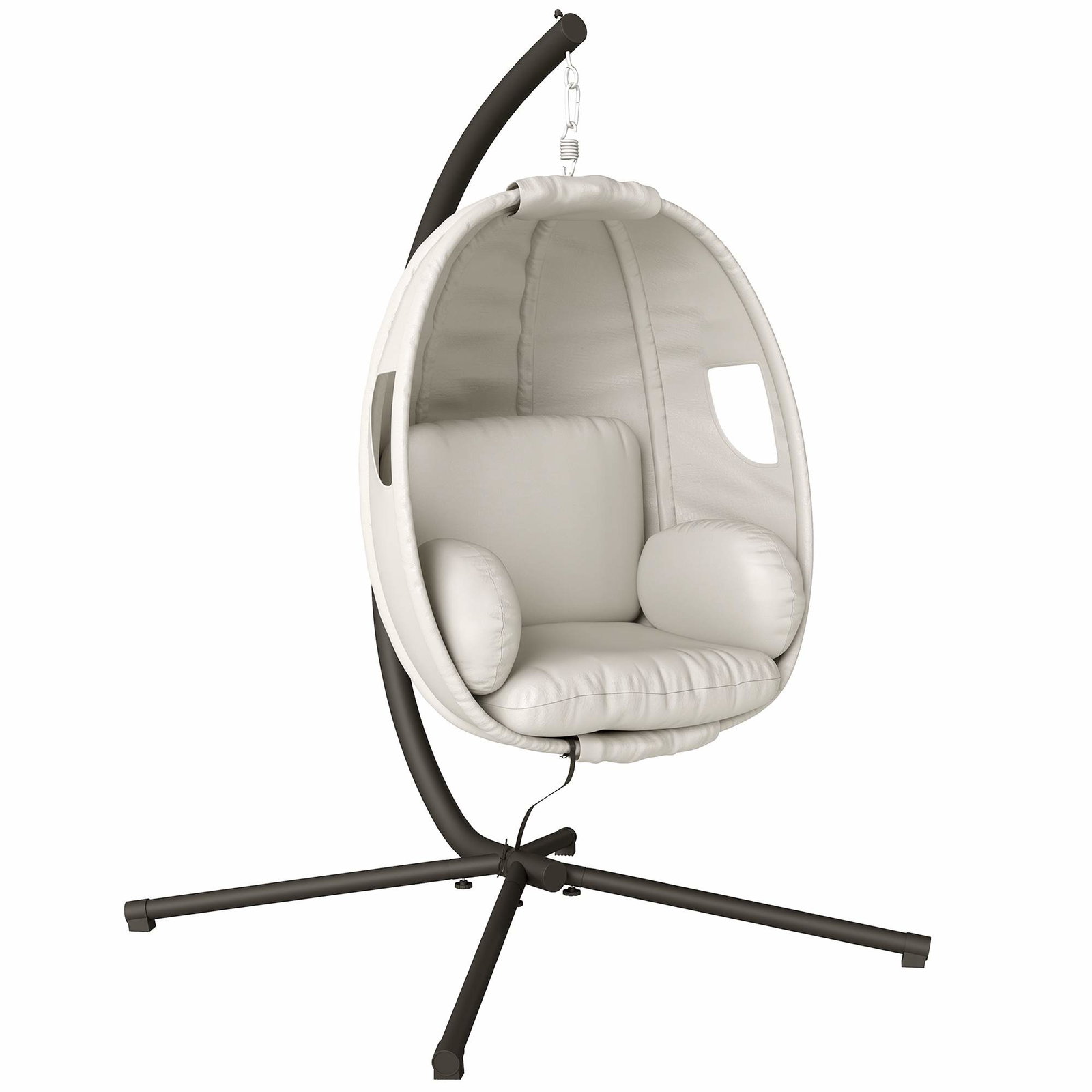 Sammenklappelig hængestol med stativ – justerbar, 120 kg kapacitet