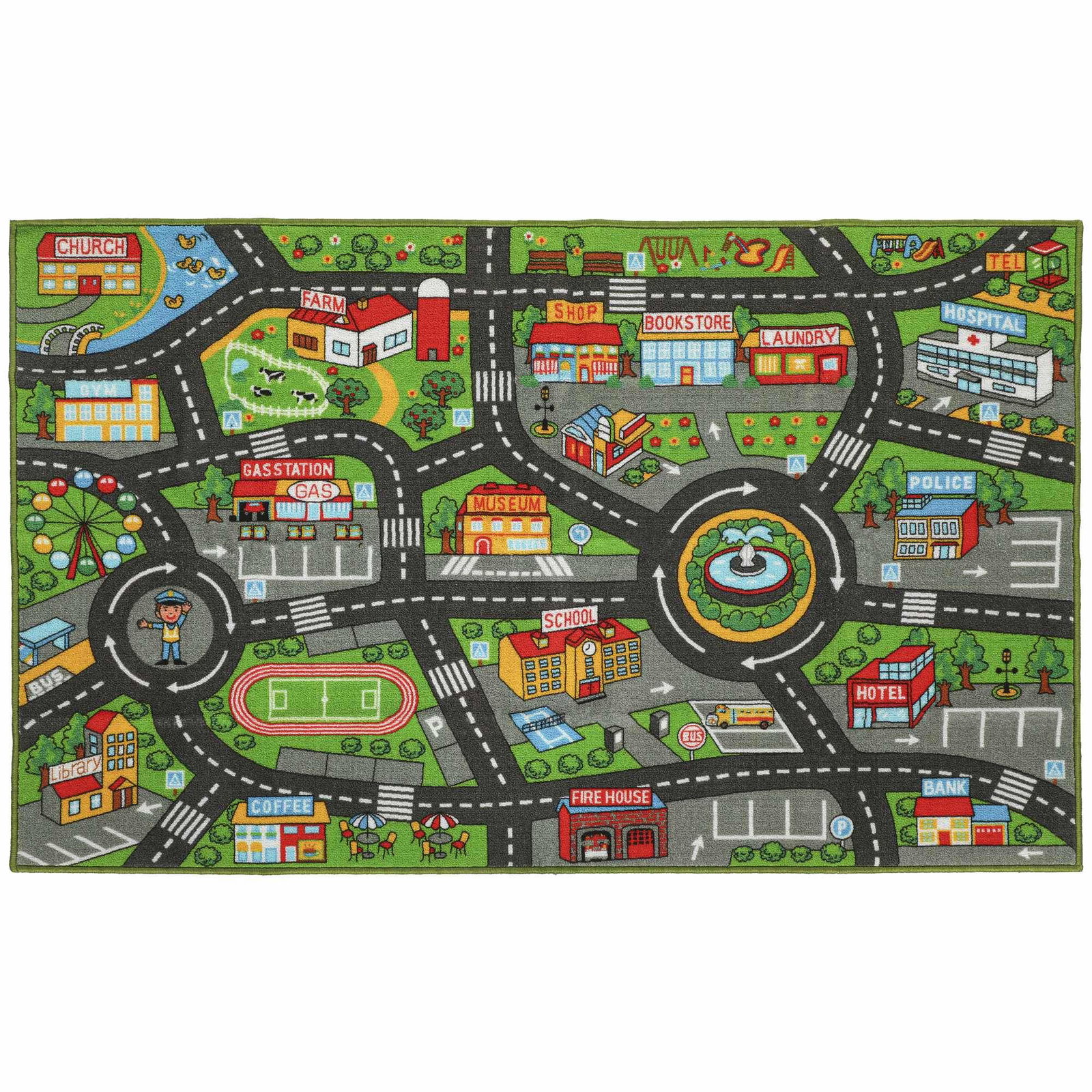 Babylekmatta – Halkfri, Stadstema, 160x100 cm | Hem & Hobby | Pryloteket