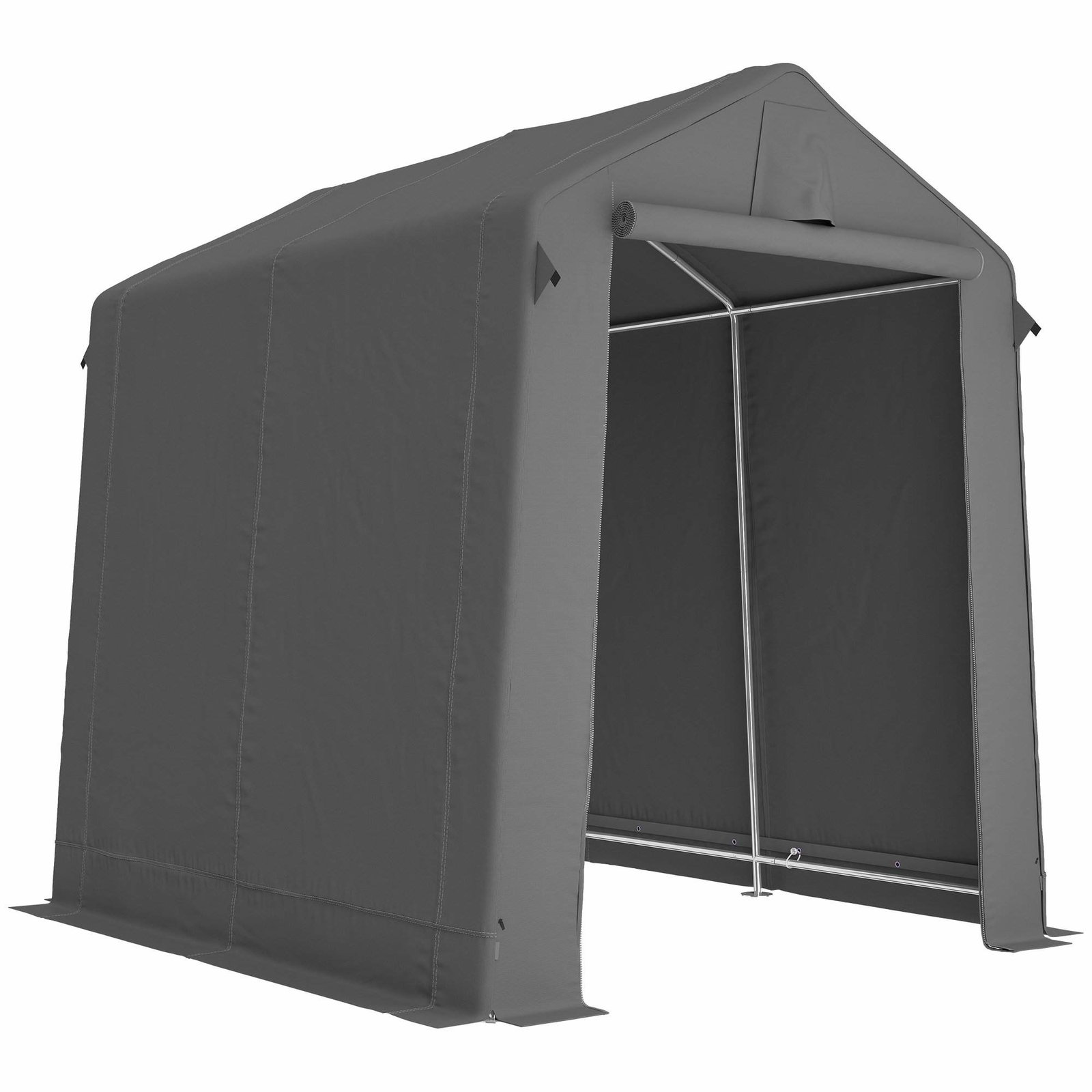 Vandafvisende opbevaringstelt – 2,3 x 1,9 m, mørkegrå