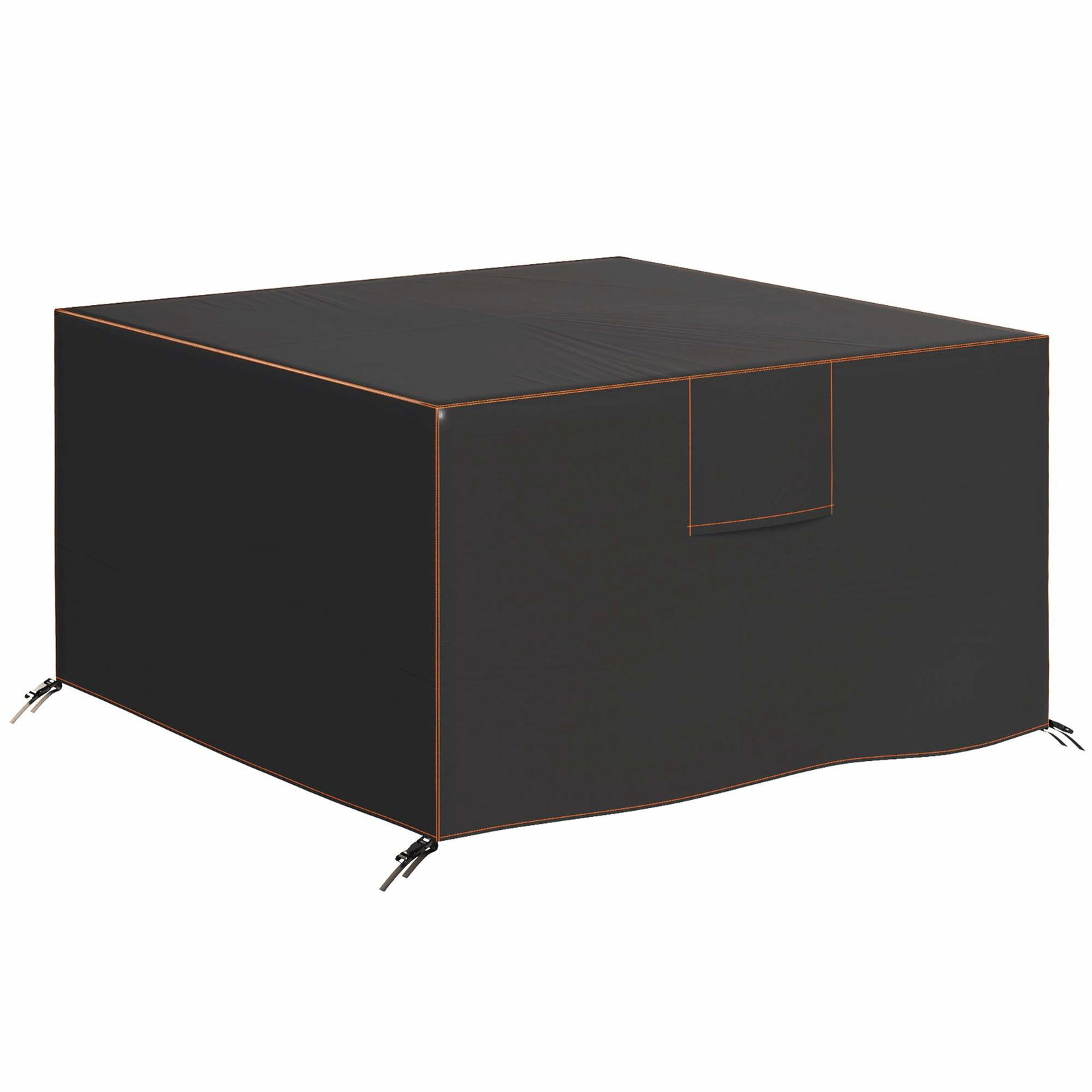 Vandtæt havemøbelovertræk – 125x125x74 cm, sort