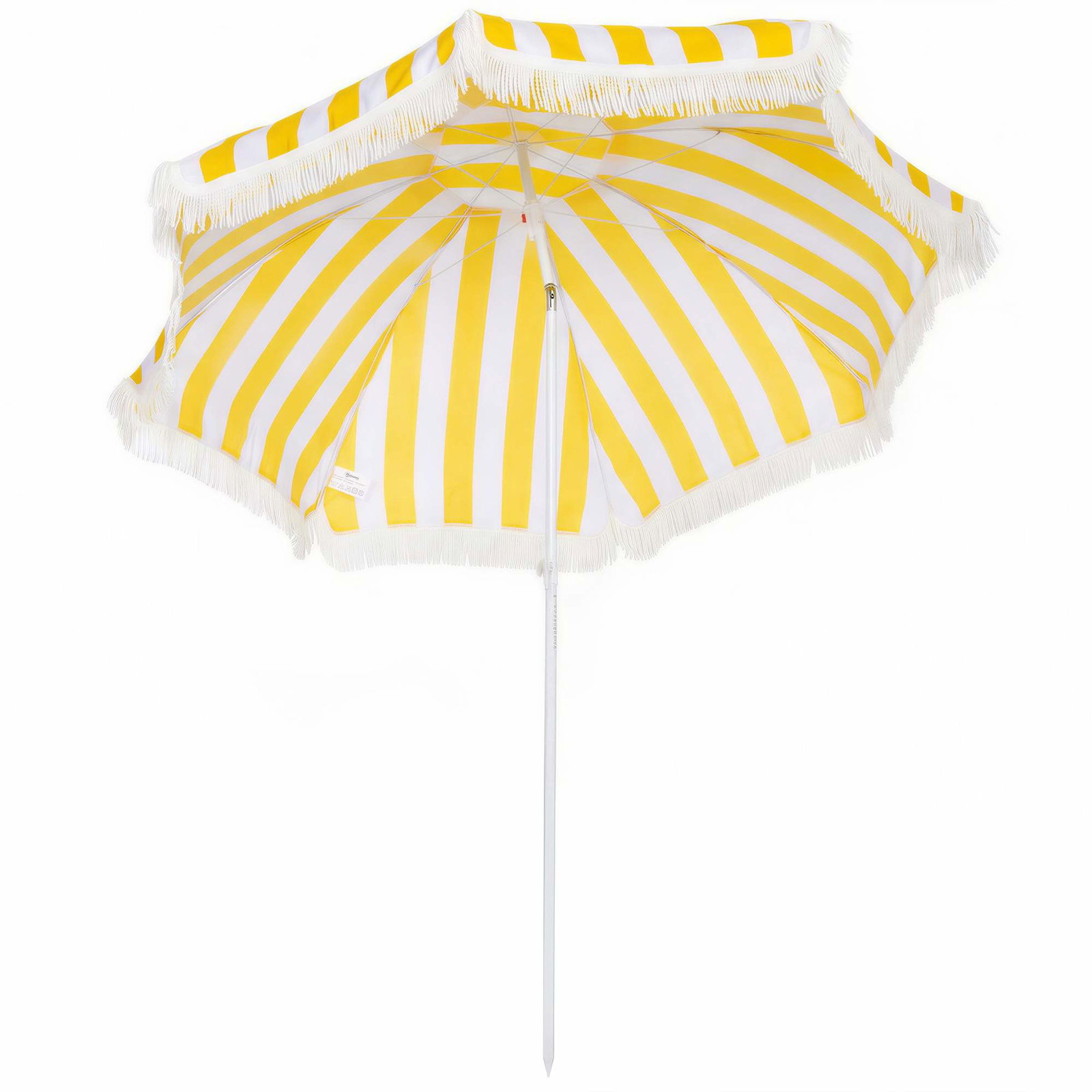 Strandparasol med sandanker – justerbar vippefunktion, 180 cm