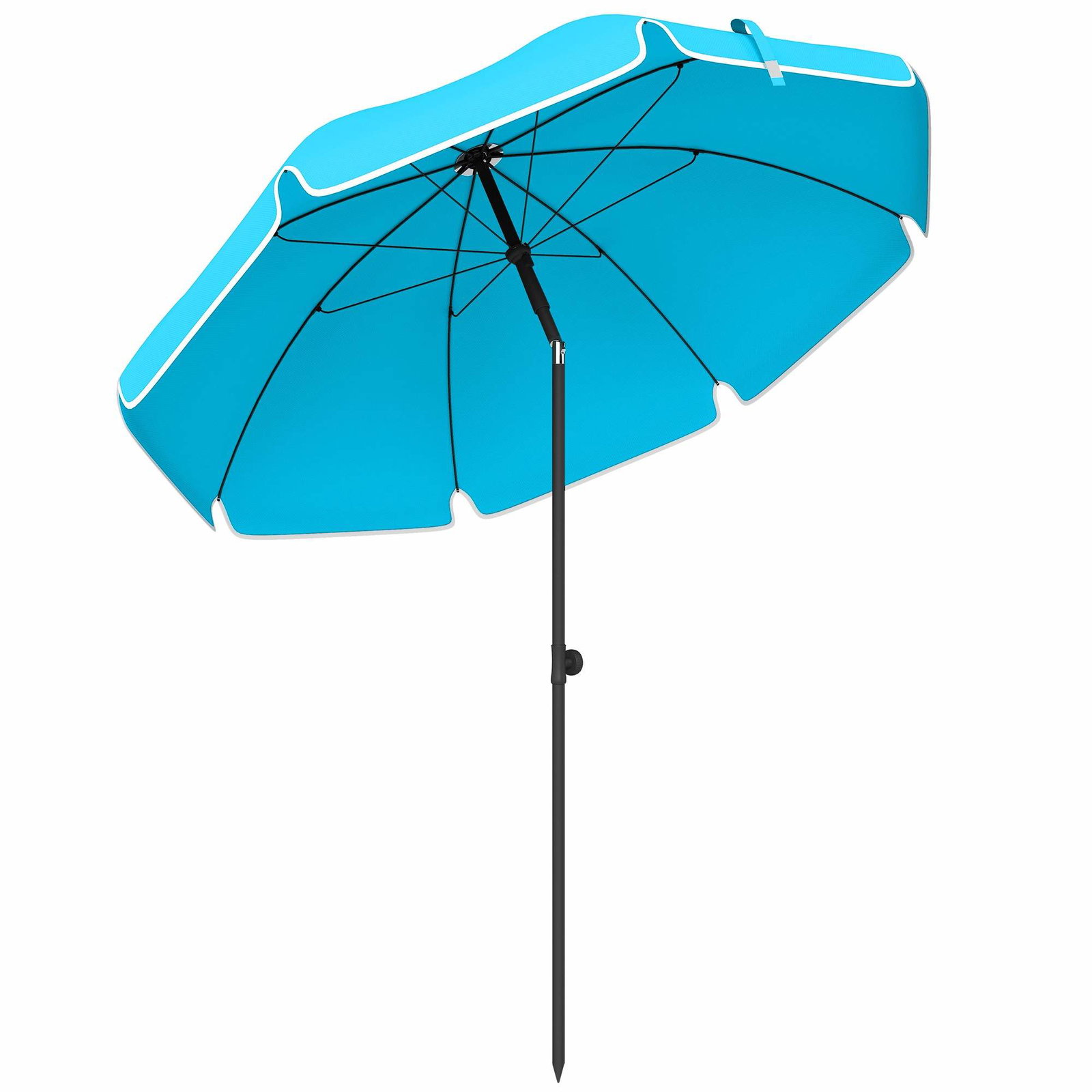 Strandparasol – 150 cm, justerbar vippefunktion og bæretaske