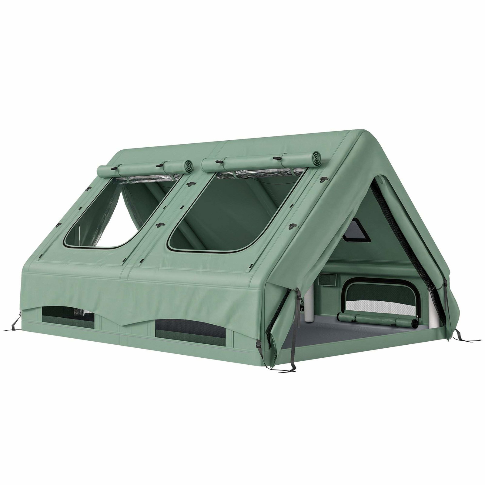 Oppusteligt telt til 8-10 personer – hurtig opsætning, hele sæsonen