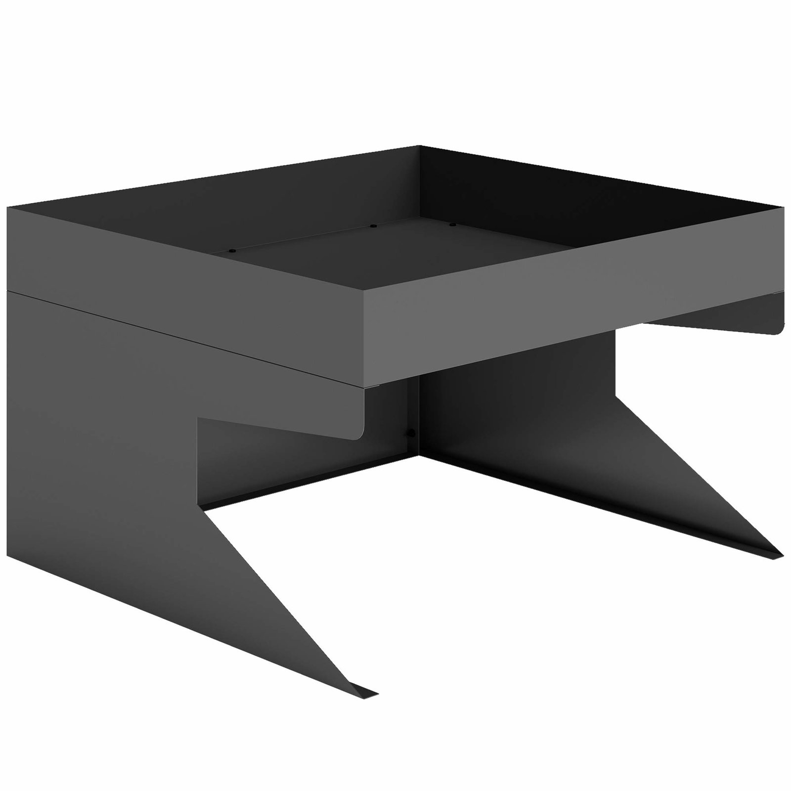 Robotplæneklipper Garage med Plantekasse – Stål, Sort