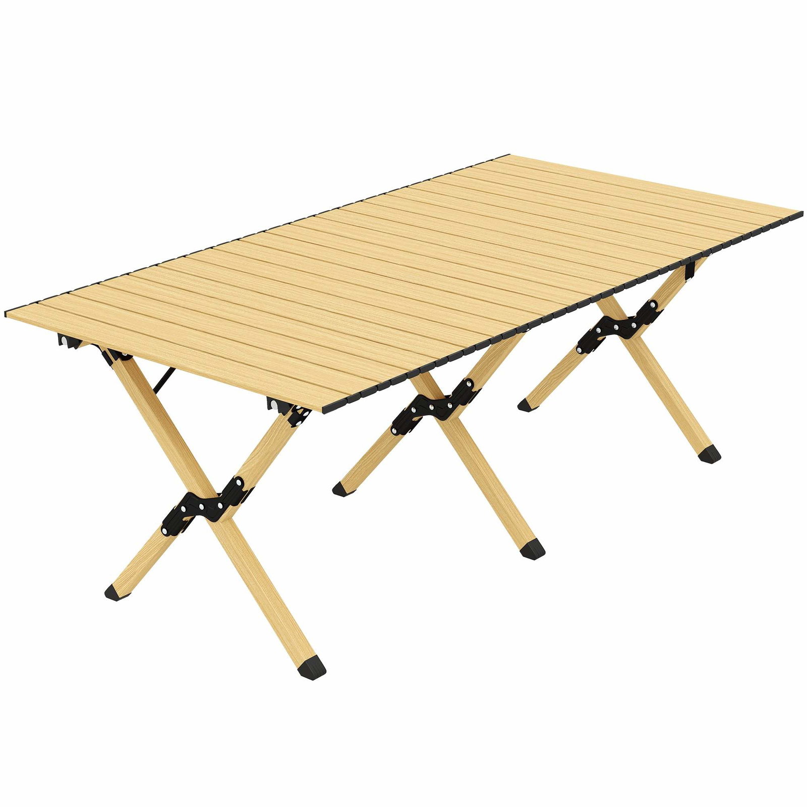 Hopfällbart campingbord i aluminium – träliknande, vattentätt, bärbart | Hem & Hobby | Pryloteket