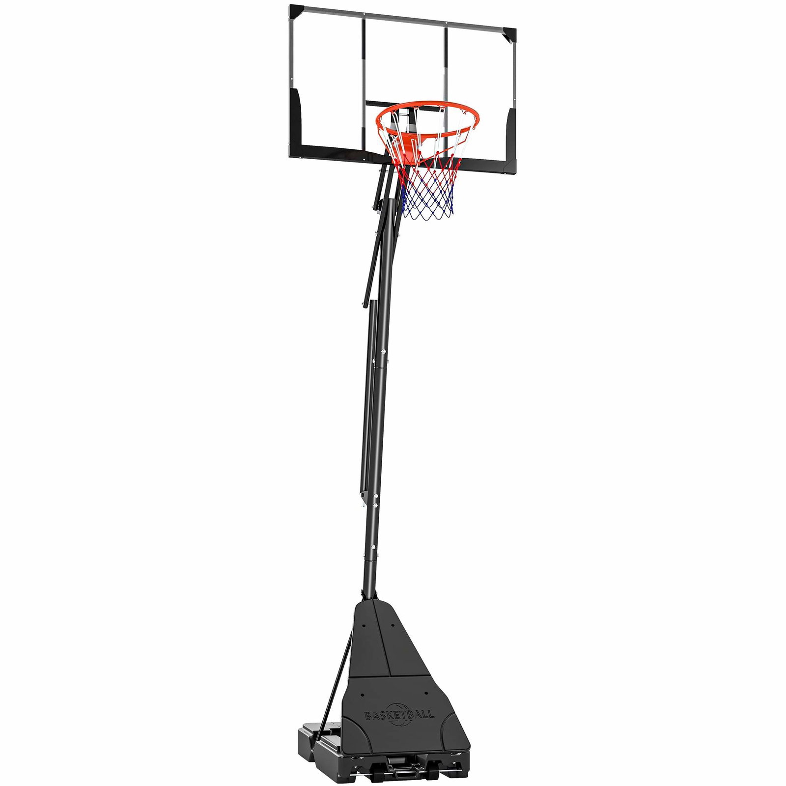 Justerbar udendørs basketballkurv – 2,45-3,05 m, robust base