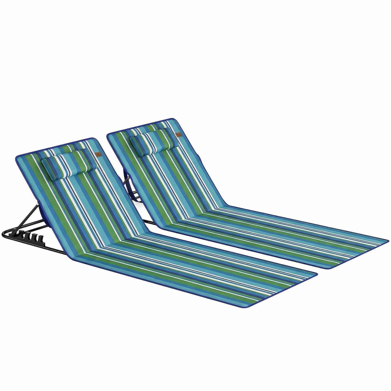 Strandloungeset – Justerbart ryggstöd, Bärbart, 2-pack | Hem & Hobby | Pryloteket