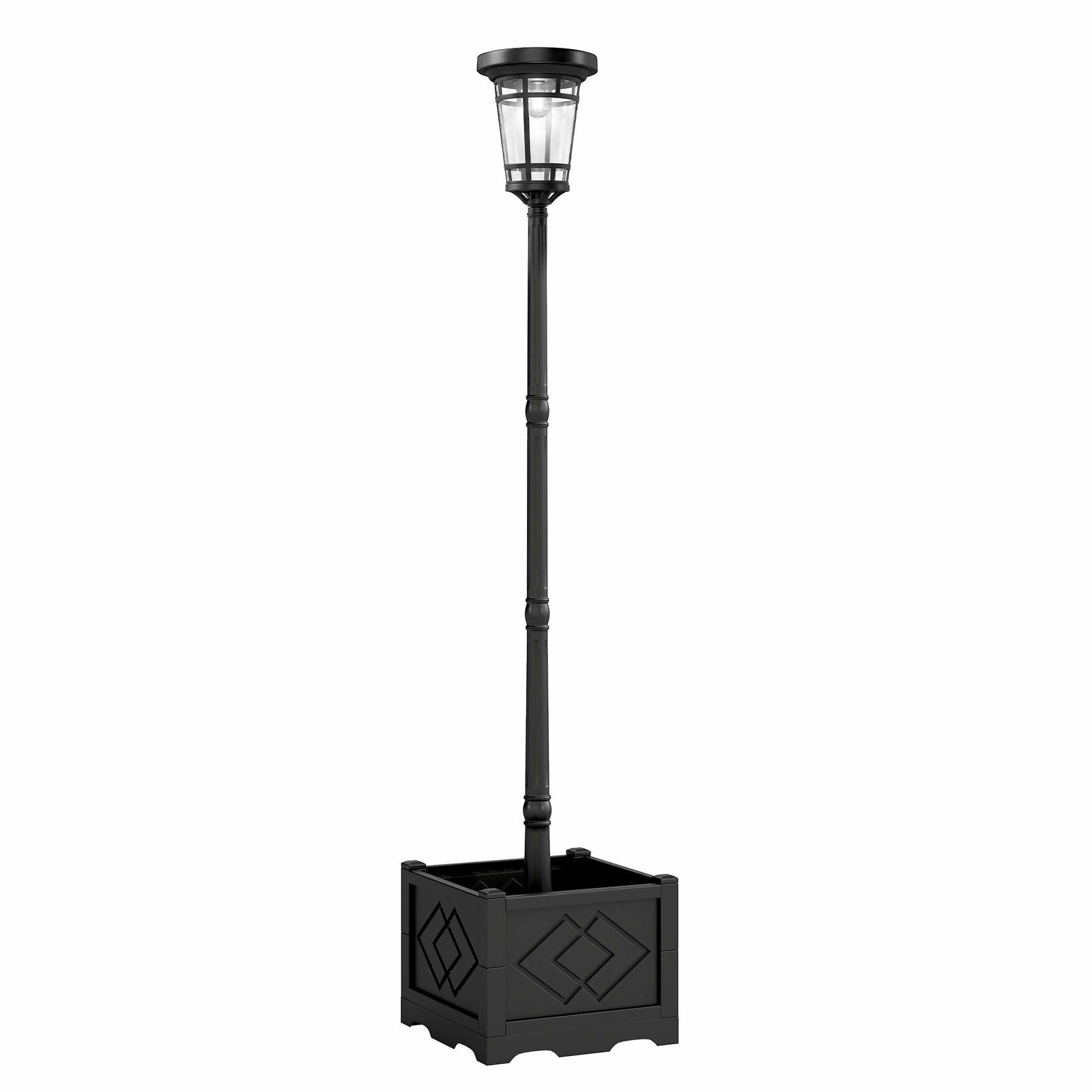Solcellslykta för trädgården med kruka – 195 cm, dubbel ljusstyrka | Hem & Hobby | Pryloteket