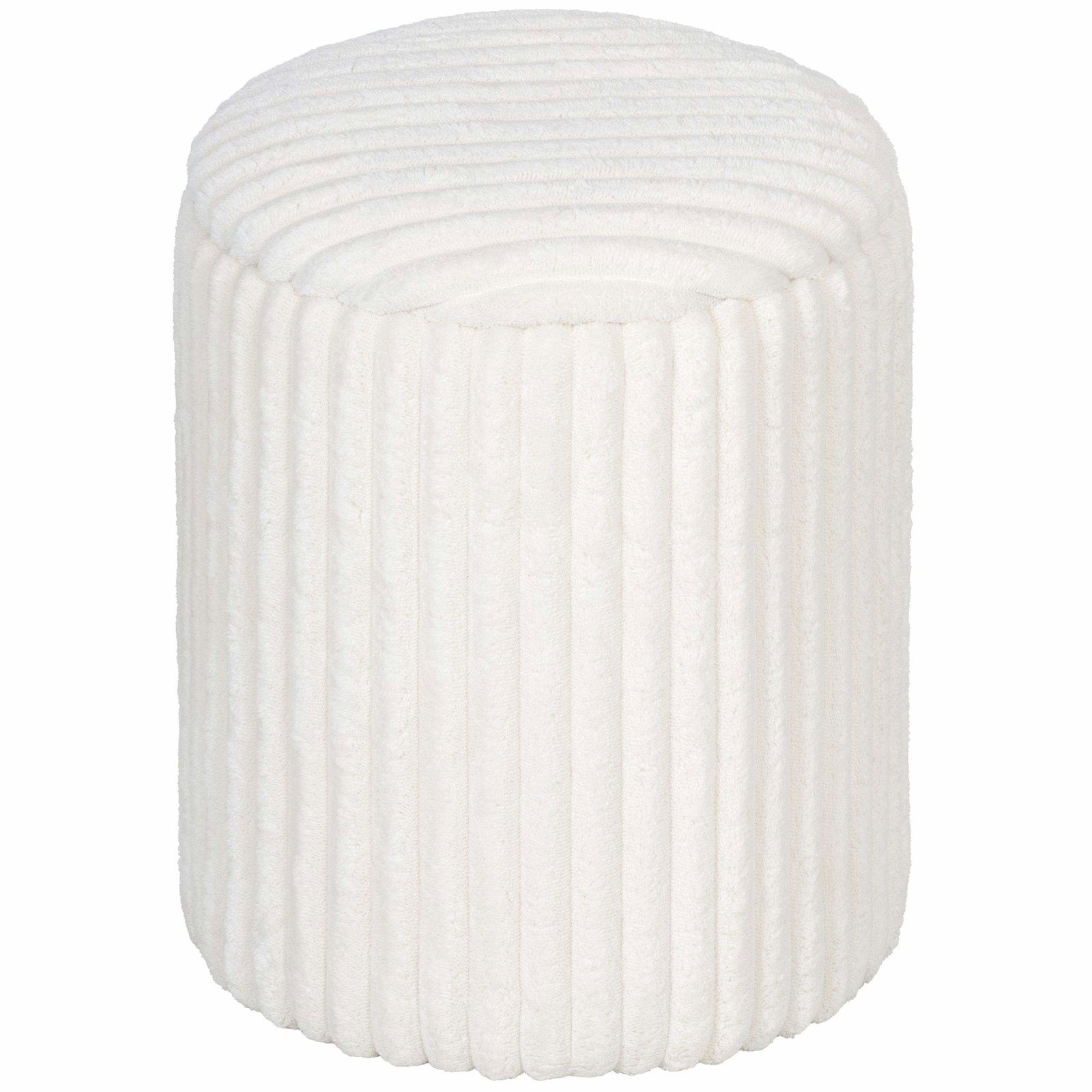 Opbevaringspuf med vendbart låg – Hvid fløjlsbukser