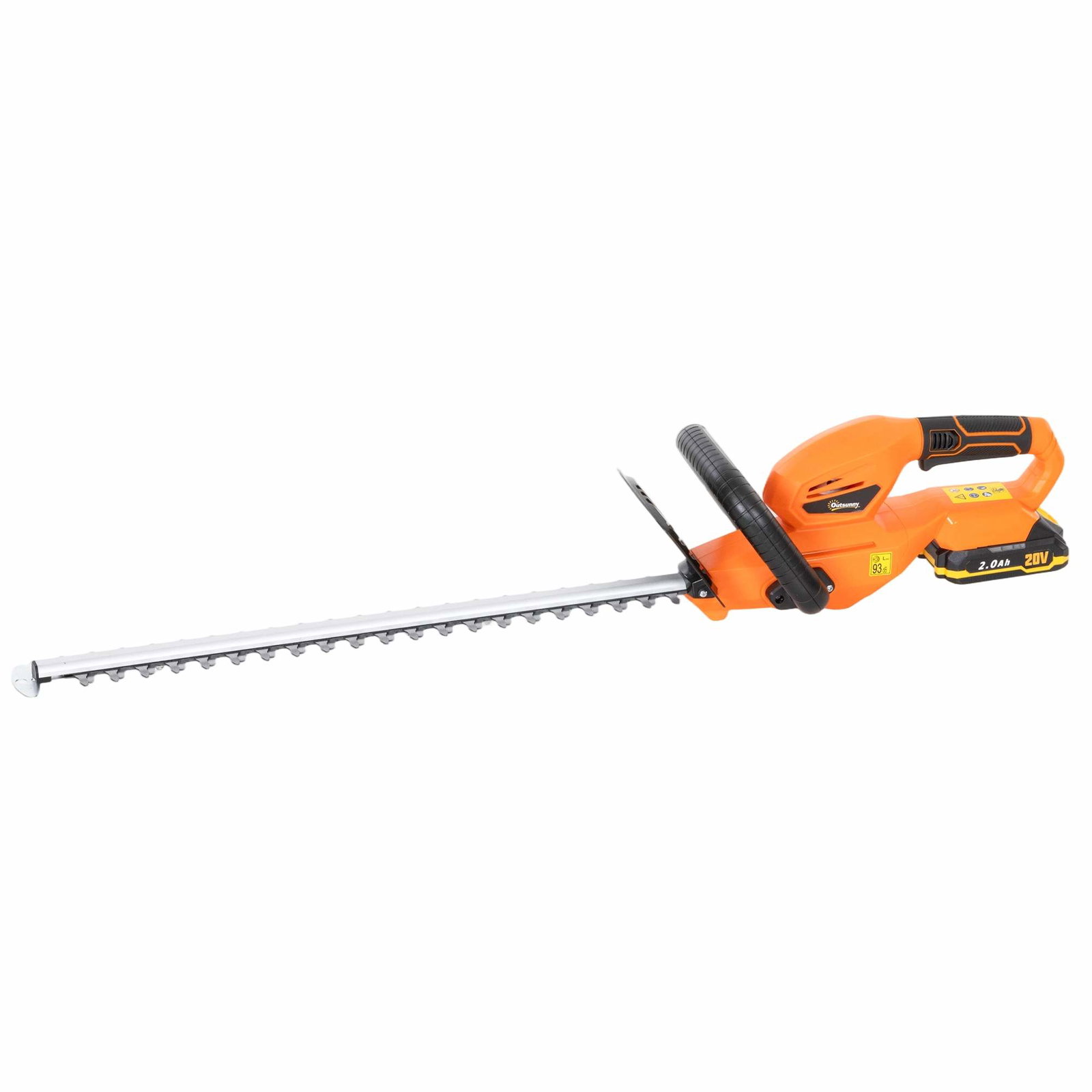 Batteridrevet hækkeklipper – 51 cm klinge, 100 W motor, orange
