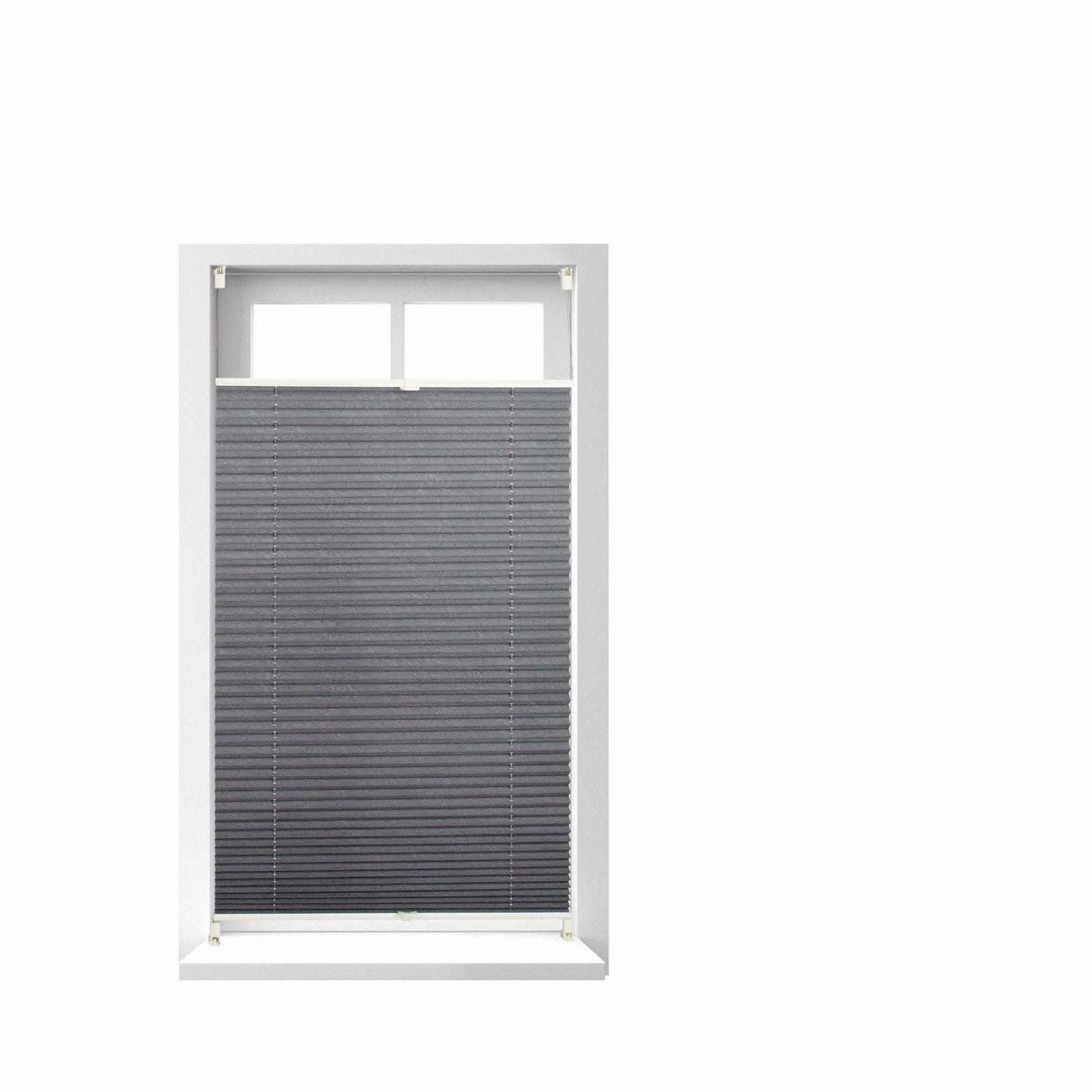 Plisségardin grå uden boring