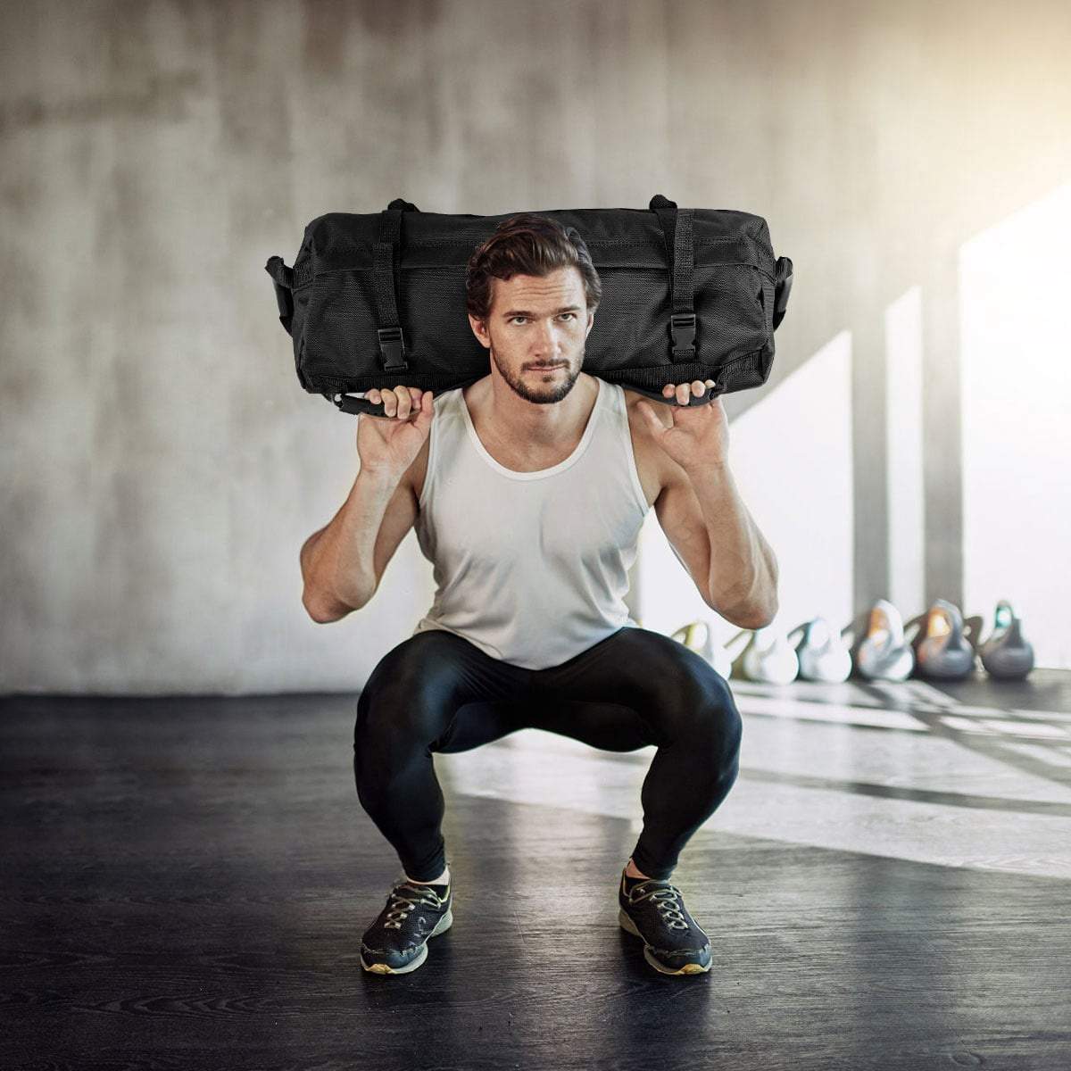 Justerbar 27 kg sandsæk til styrke- og udholdenhedstræning