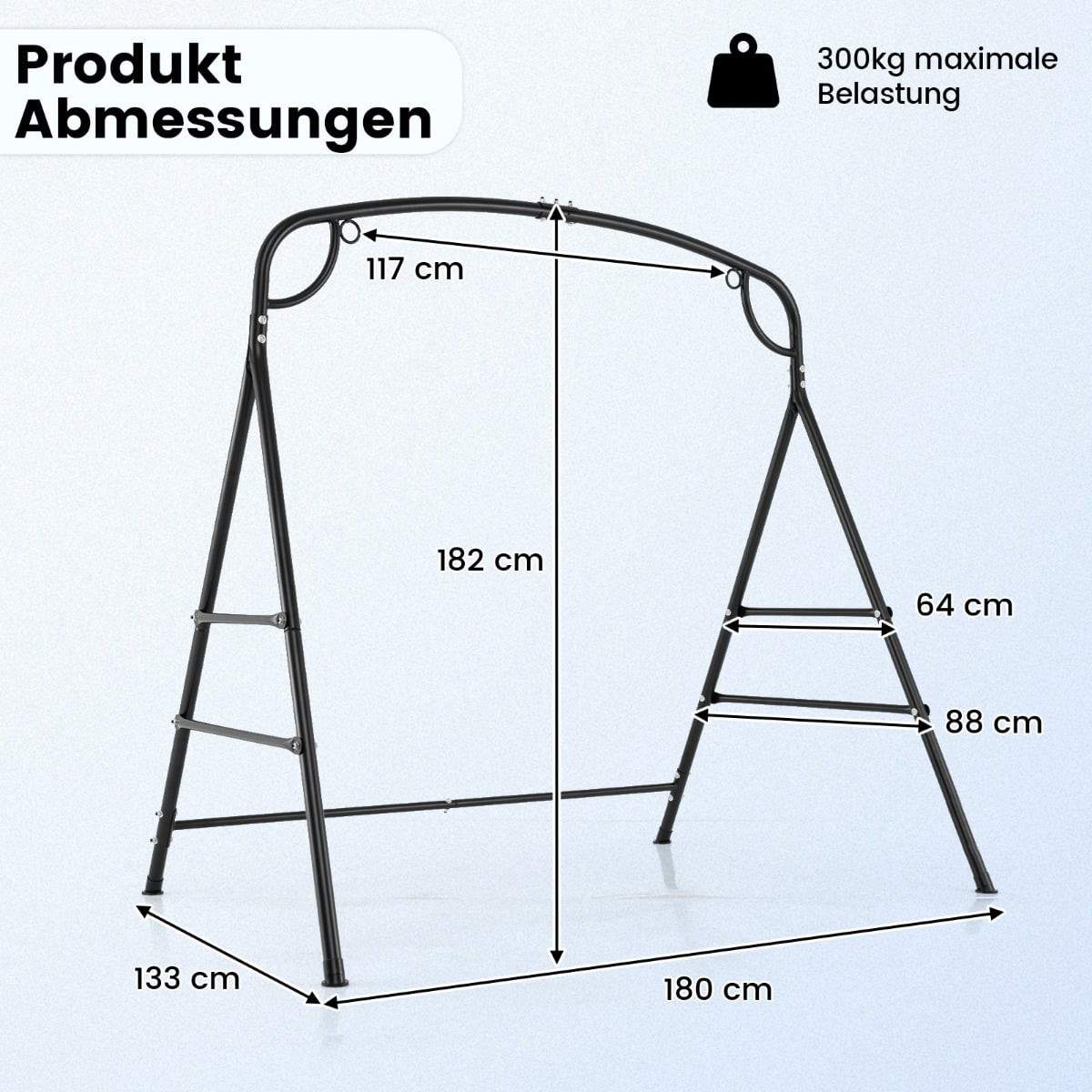 Metal gyngestativ – 2 ophængningsmuligheder, 300 kg kapacitet