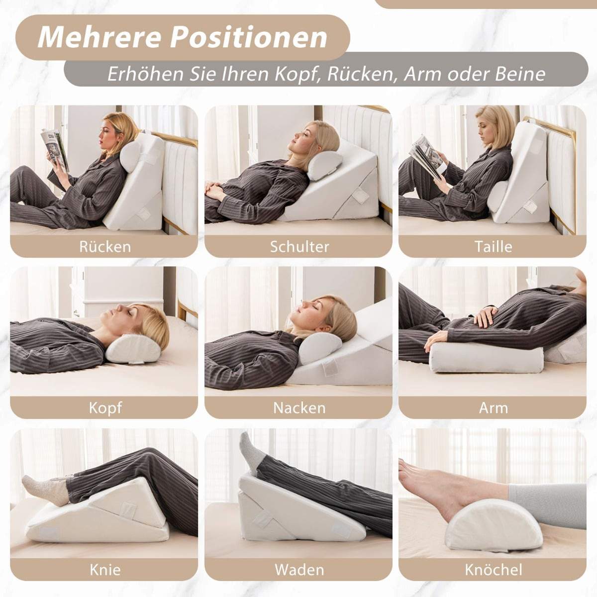 Justerbart Memory Foam Kilepudesæt – Ergonomisk Støtte