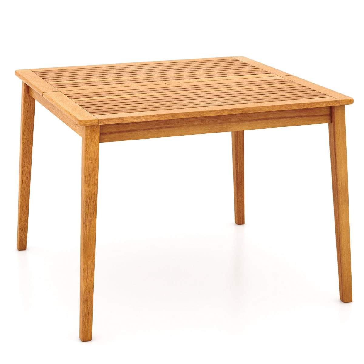 Fyrkantigt uteplatsbord i akacieträ med paraplyhål | Hem & Hobby | Pryloteket