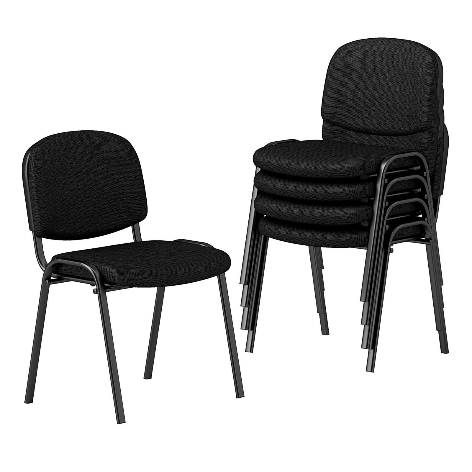 Stapelbara svarta receptionsstolar – Ergonomiska, bekväma set om 5 | Hem & Hobby | Pryloteket