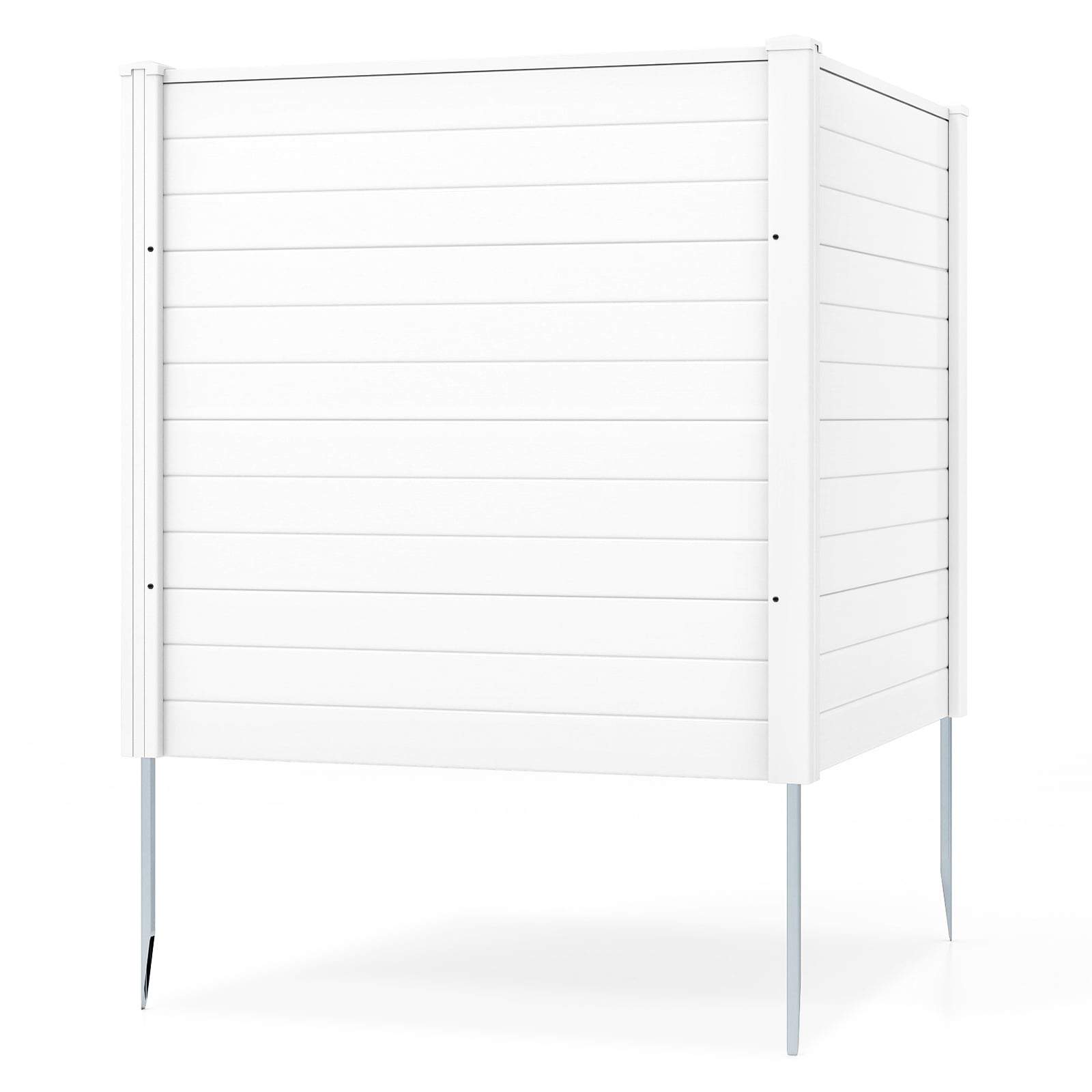 PVC havehegnspaneler – 123x123 cm, hvid
