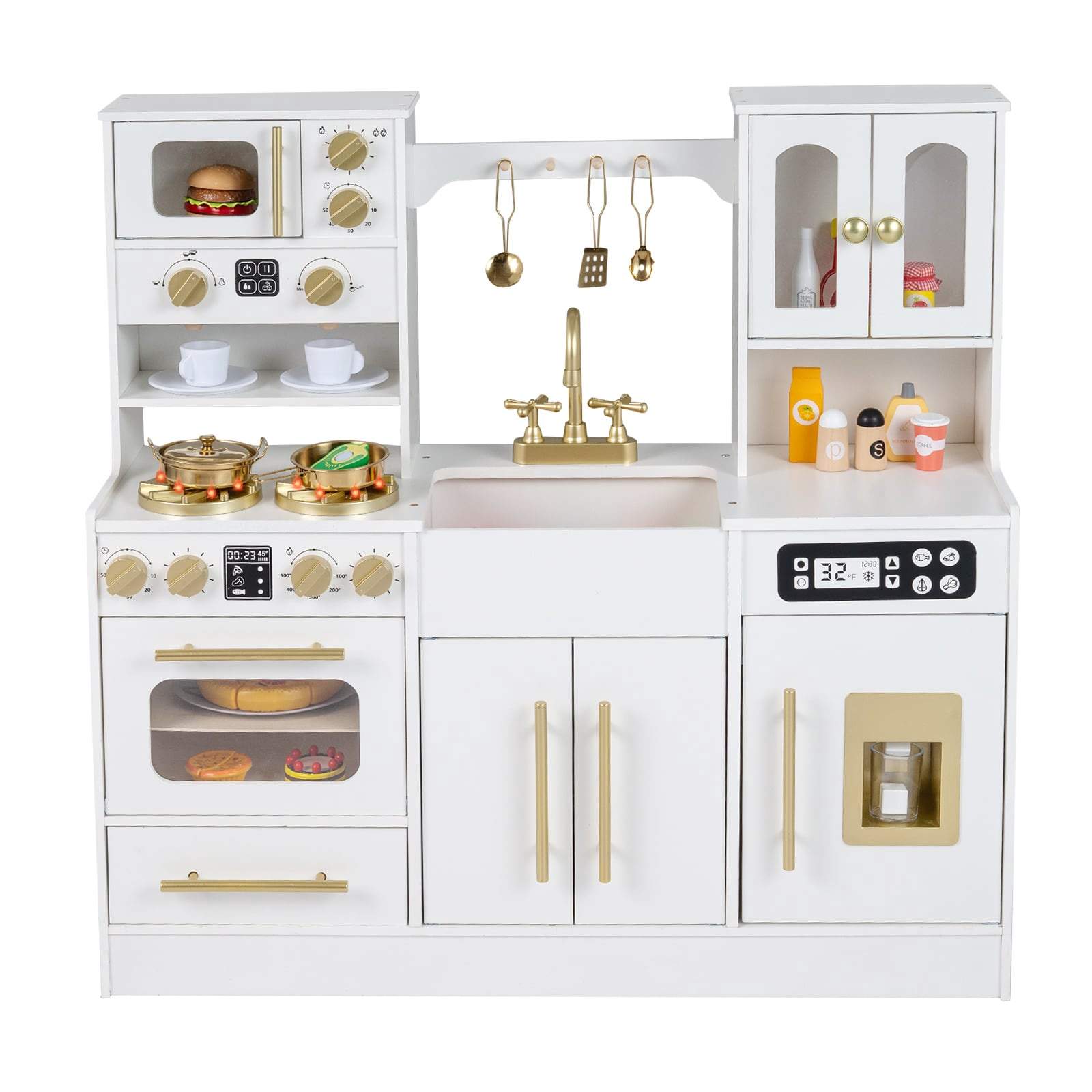 Trälekkök med ljus och ljud – Vitt | Hem & Hobby | Pryloteket