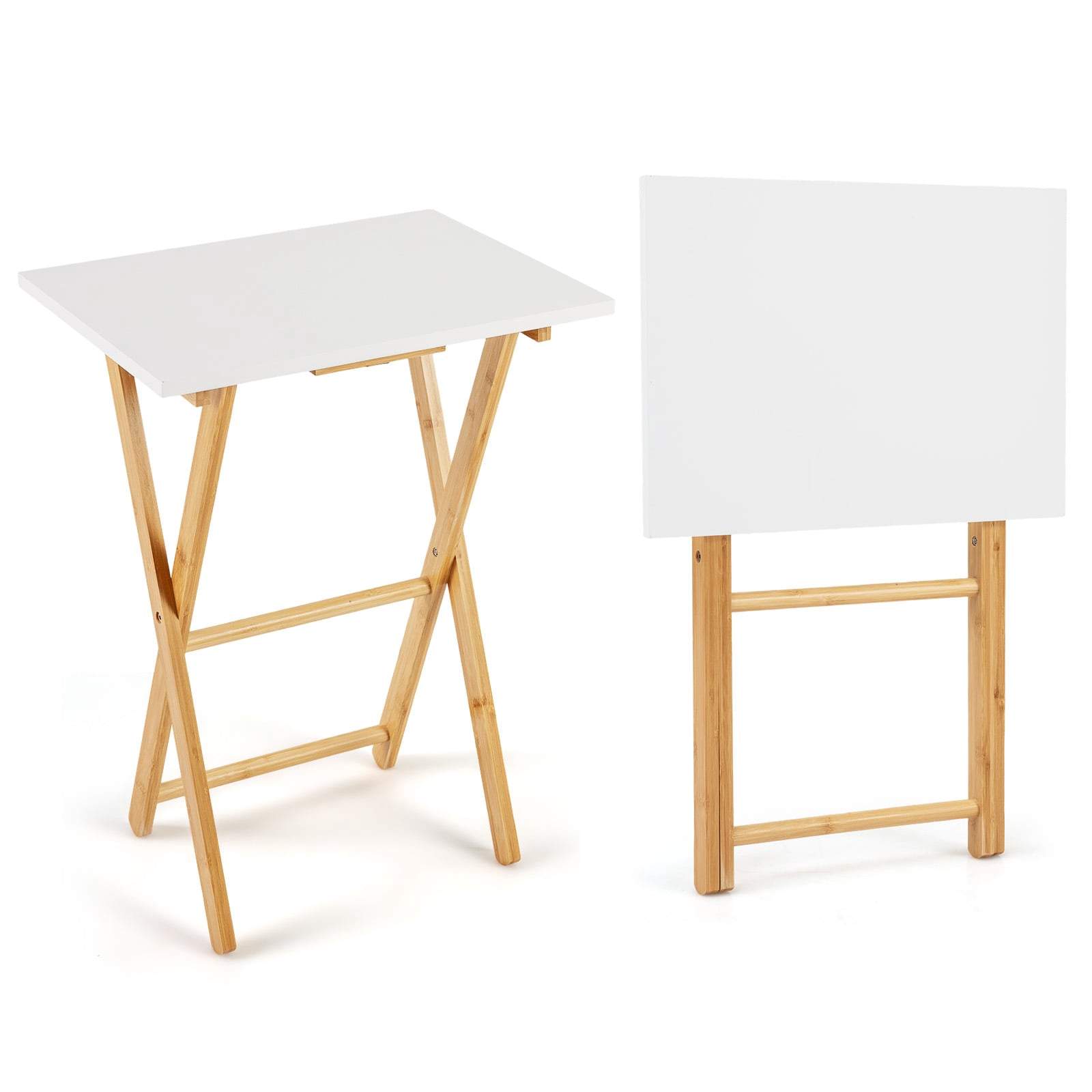 Hopfällbar TV-bänk i bambu – bärbar och platsbesparande design | Hem & Hobby | Pryloteket