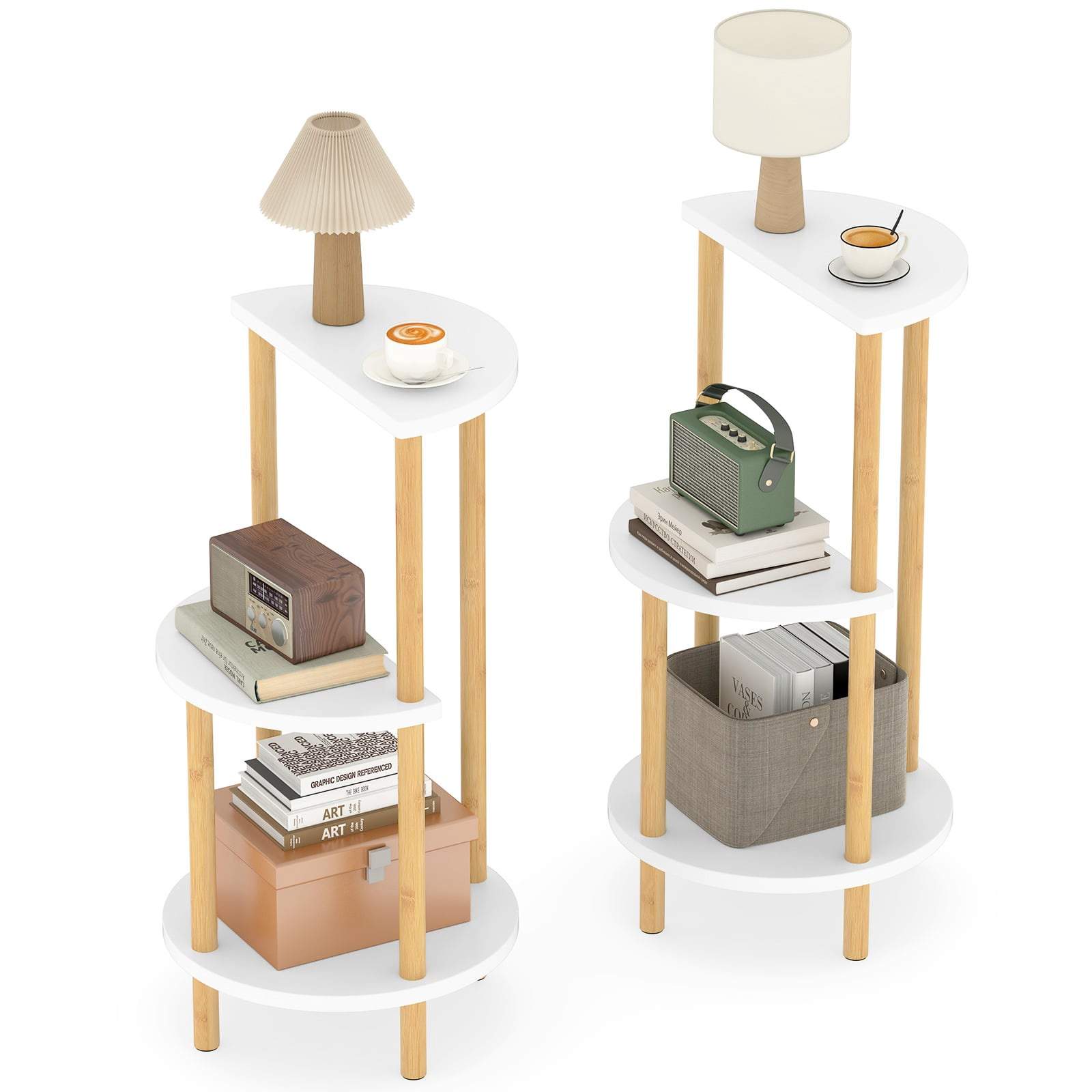 Bambus indskudsborde – 3-lags, pladsbesparende design