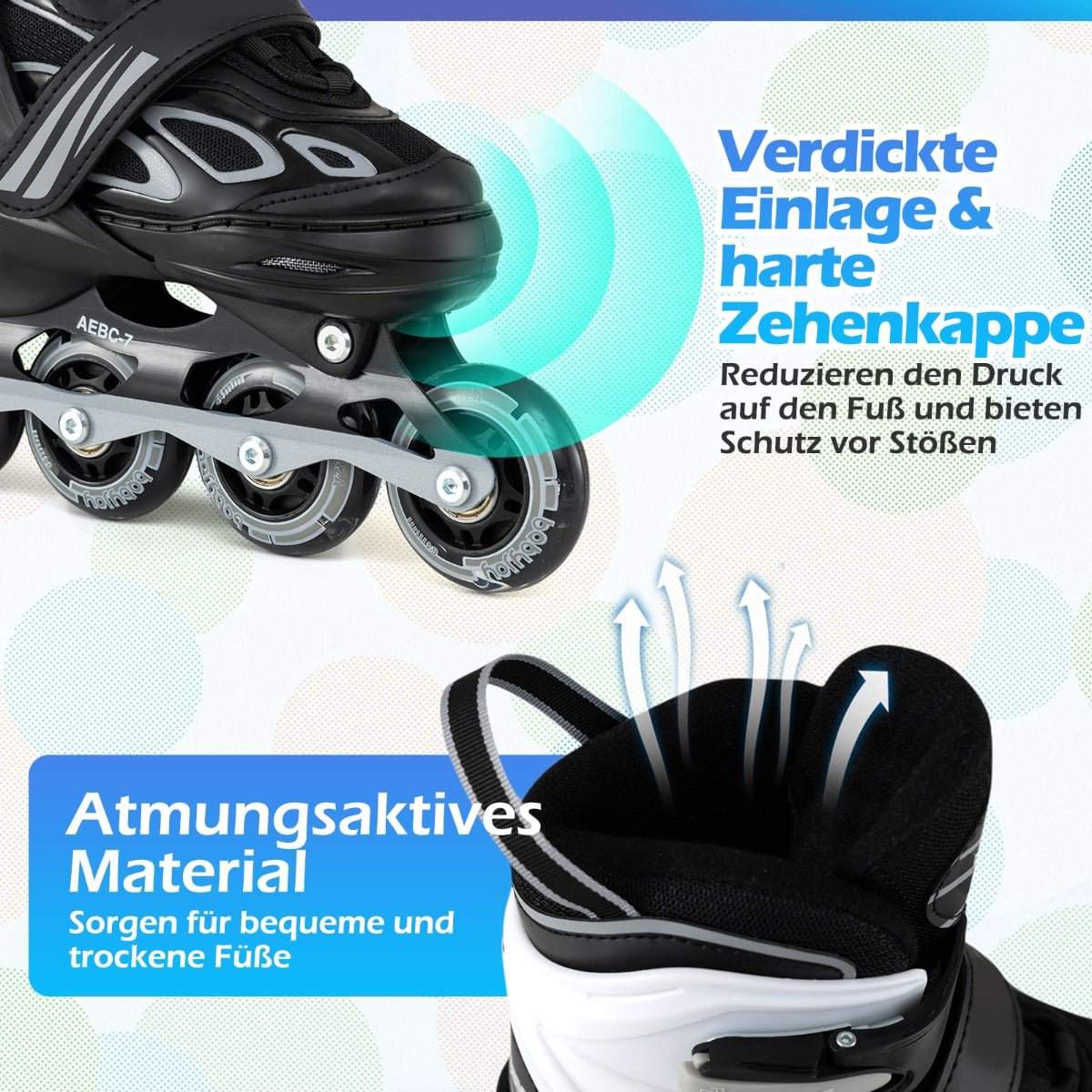Justerbare børne-inlineskøjter med lysende hjul