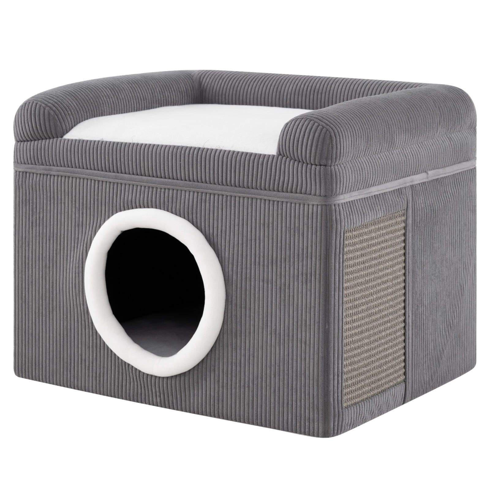 Hopfällbart katthus med sisalmatta och plyschkudde | Hem & Hobby | Pryloteket